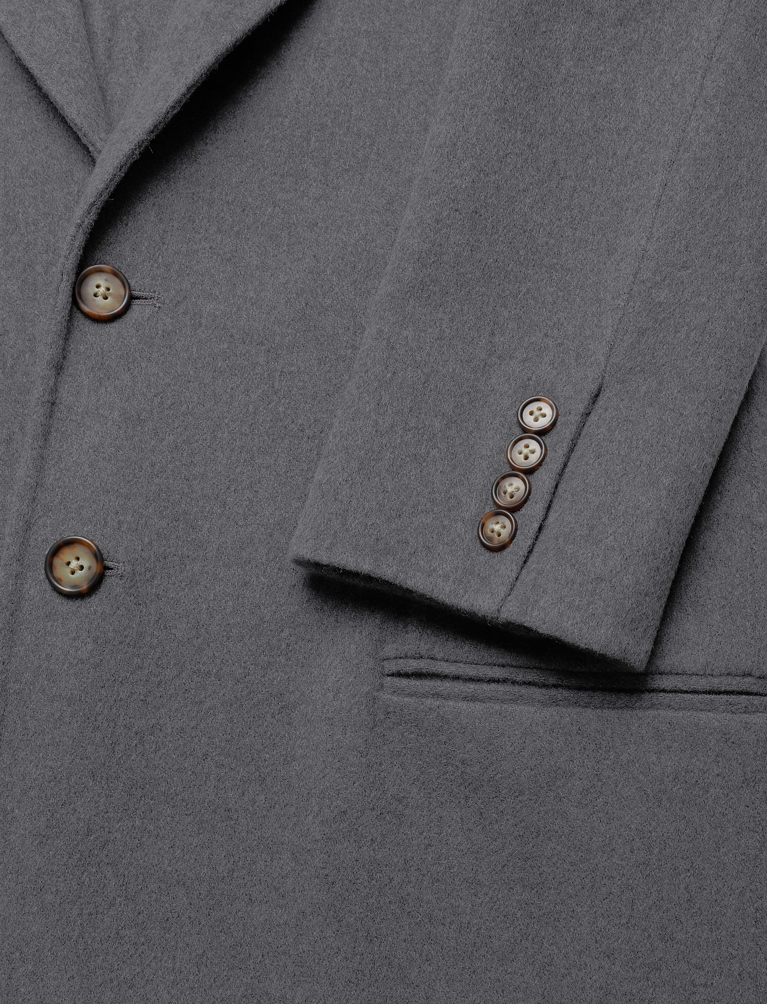 Polo Ralph Lauren - 13/31NM WOOL DBL FC-WVN-COAT - vinterjackor - grey melange - 3