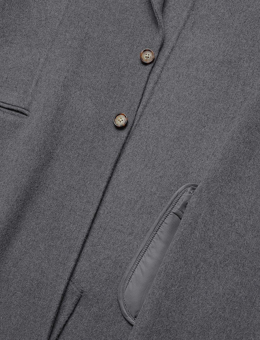 Polo Ralph Lauren - 13/31NM WOOL DBL FC-WVN-COAT - vinterjackor - grey melange - 4