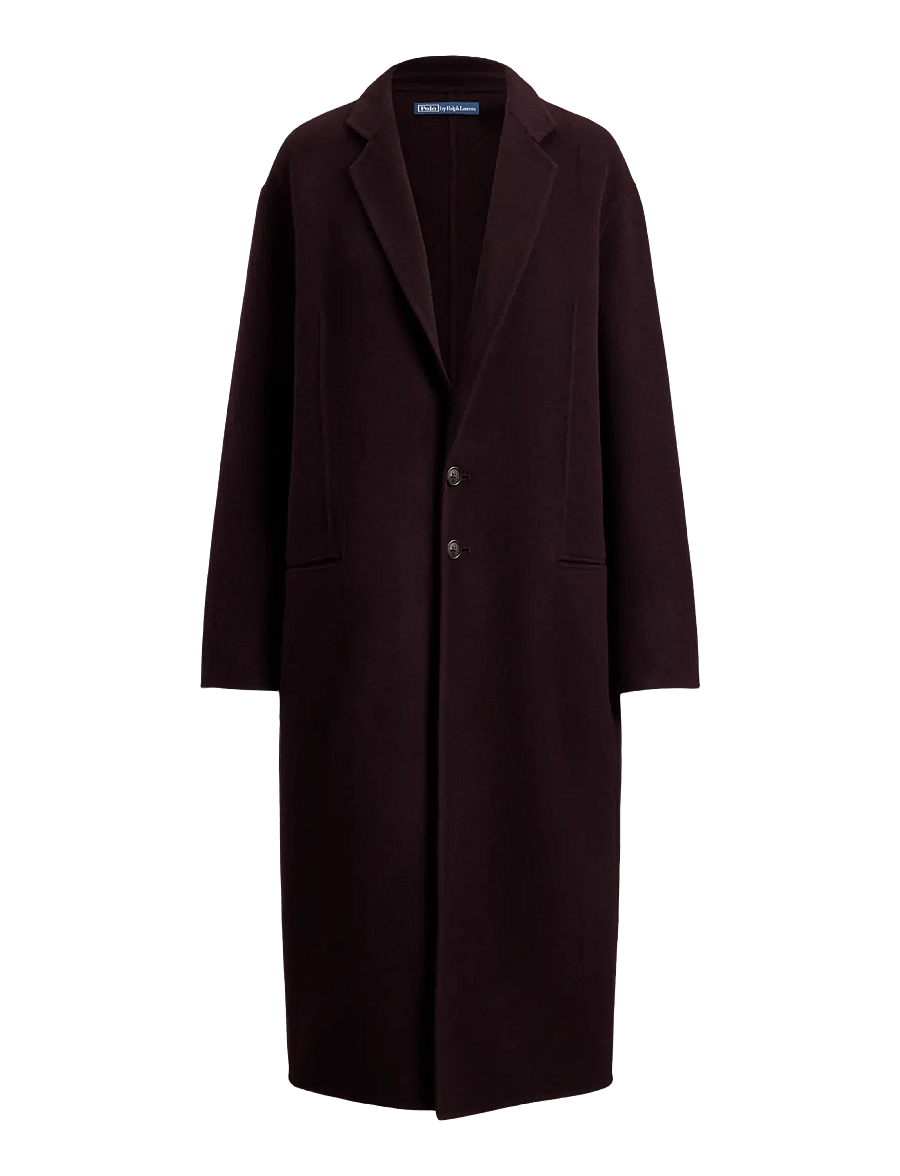 Polo Ralph Lauren - 13/31NM WOOL DBL FC-WVN-COAT - winterjacken - midnight merlot m - 1