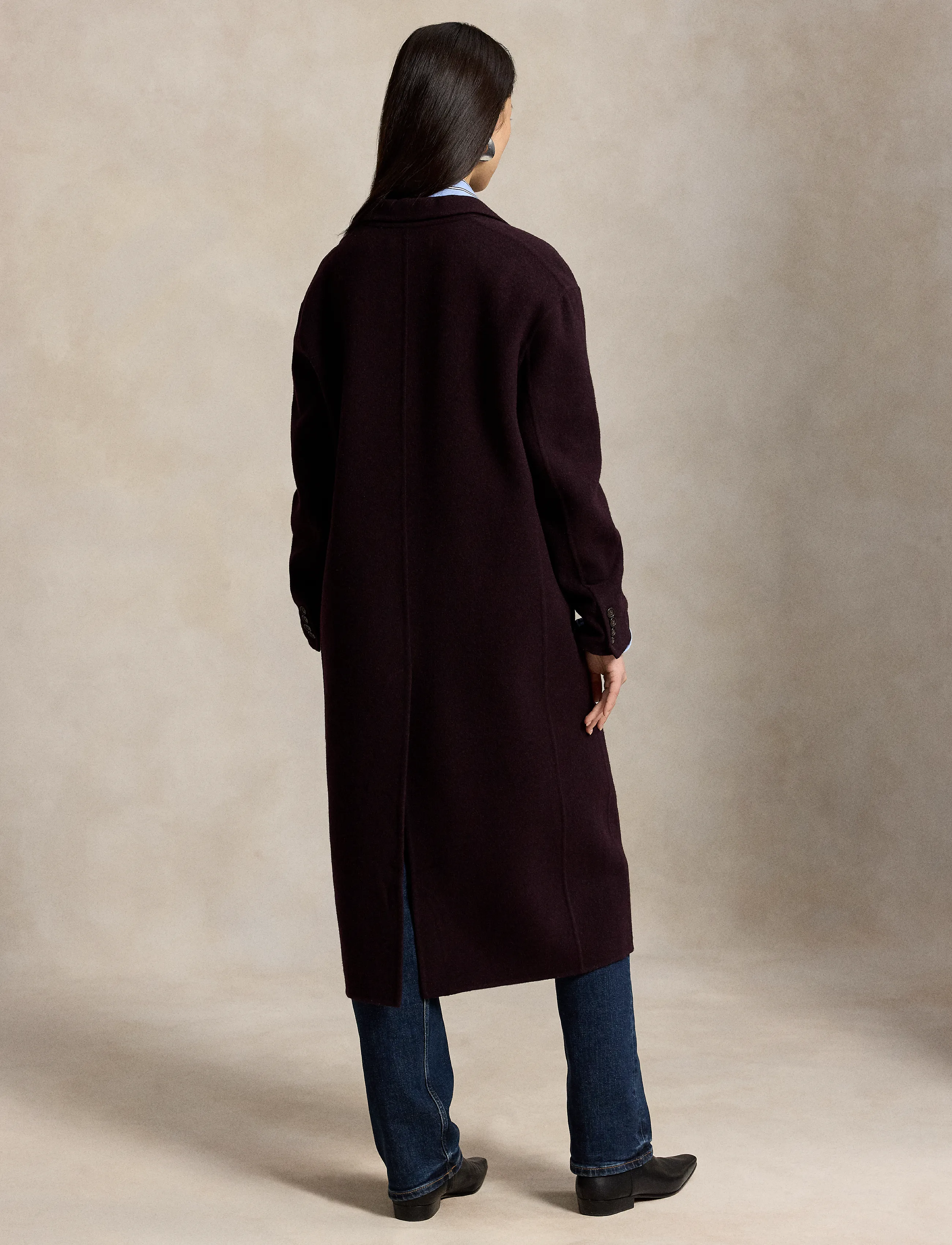 Polo Ralph Lauren - 13/31NM WOOL DBL FC-WVN-COAT - winterjacken - midnight merlot m - 2