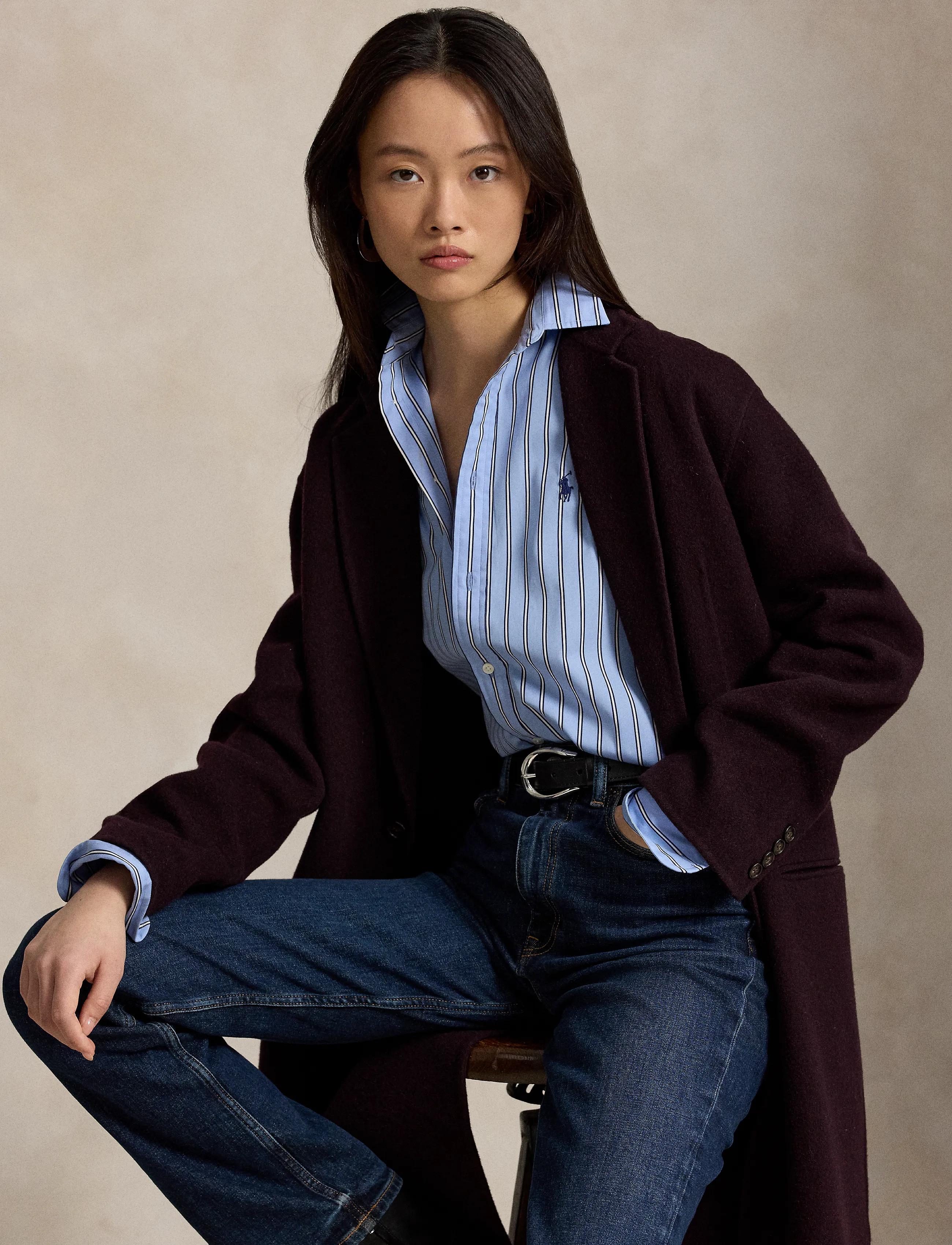Polo Ralph Lauren - 13/31NM WOOL DBL FC-WVN-COAT - winterjacken - midnight merlot m - 3