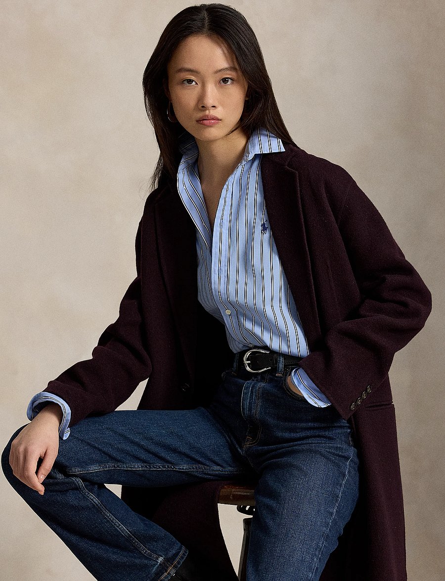 Polo Ralph Lauren - 13/31NM WOOL DBL FC-WVN-COAT - winterjacken - midnight merlot m - 3