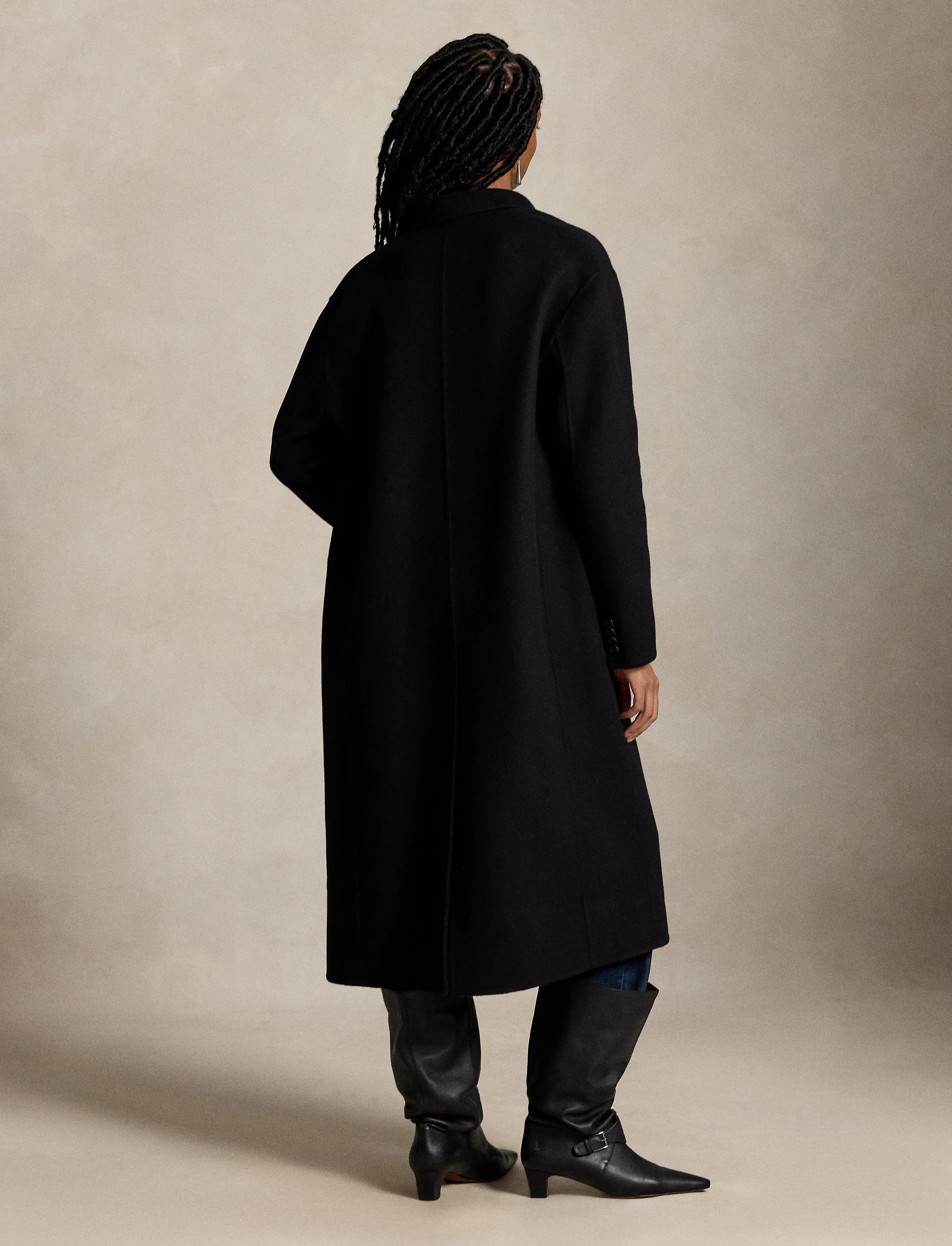 Polo Ralph Lauren - Double-Faced Long Wool Coat - winterjacken - polo black - 4