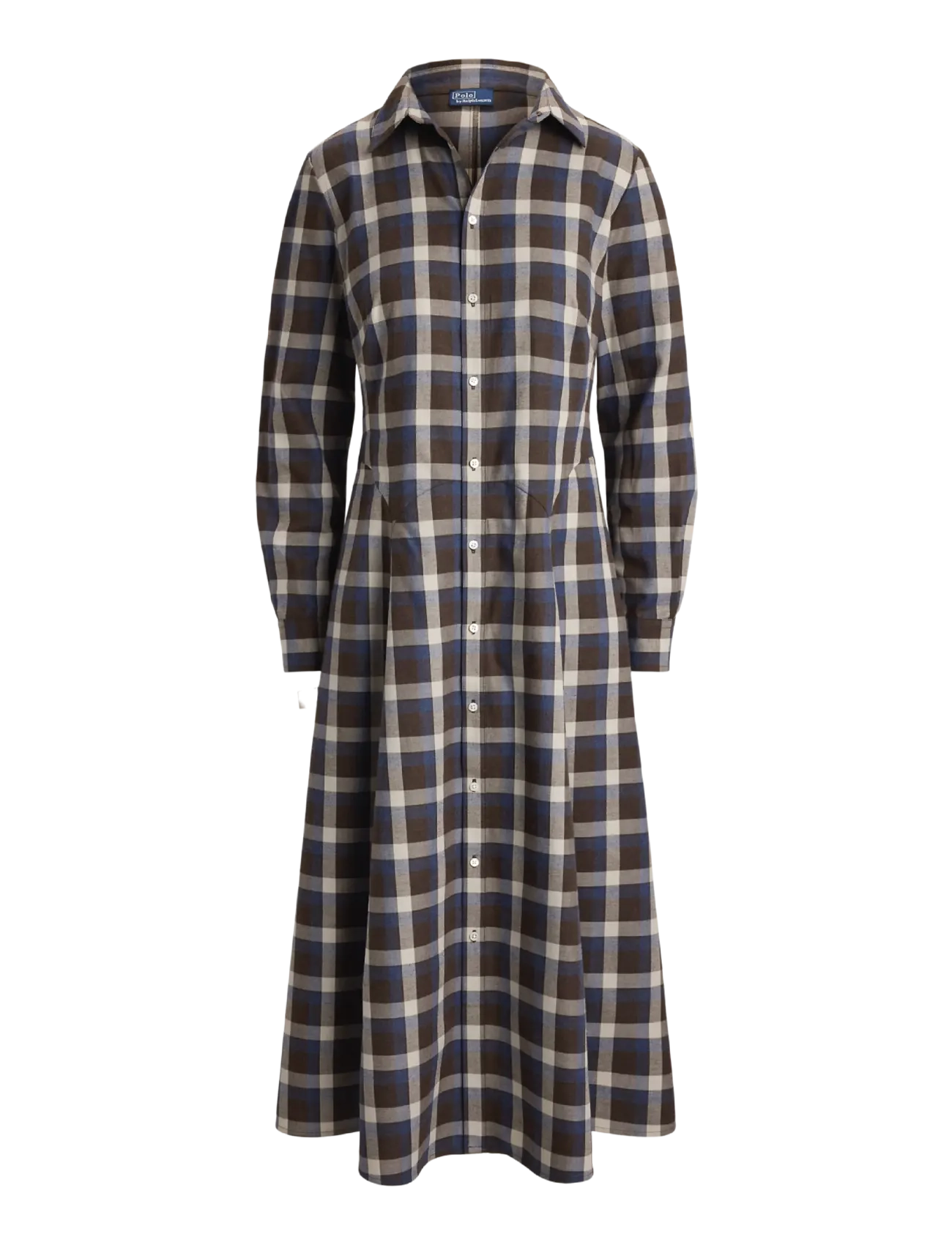 Polo Ralph Lauren - Plaid Cotton Twill Shirtdress - 2072 brown blue m - 2