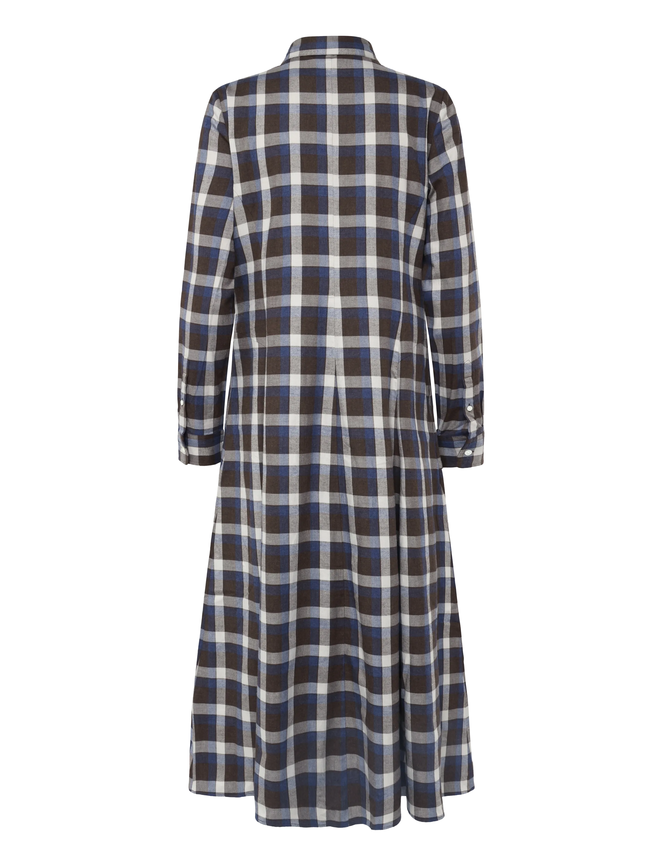Polo Ralph Lauren - Plaid Cotton Twill Shirtdress - shirt dresses - 2072 brown blue m - 3