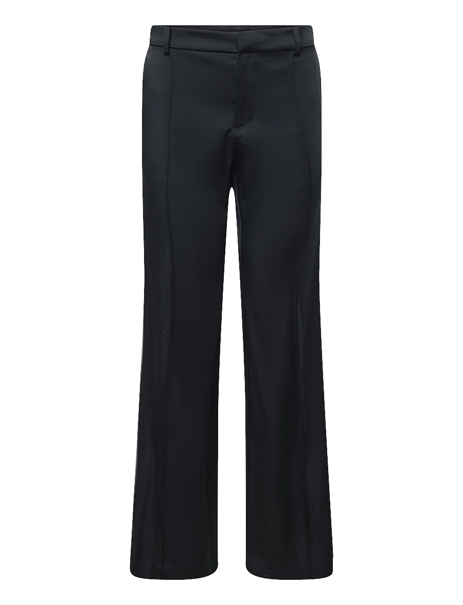 Polo Ralph Lauren - Low-Rise Satin Kick-Flare Pant - utsvängda byxor - polo black - 1
