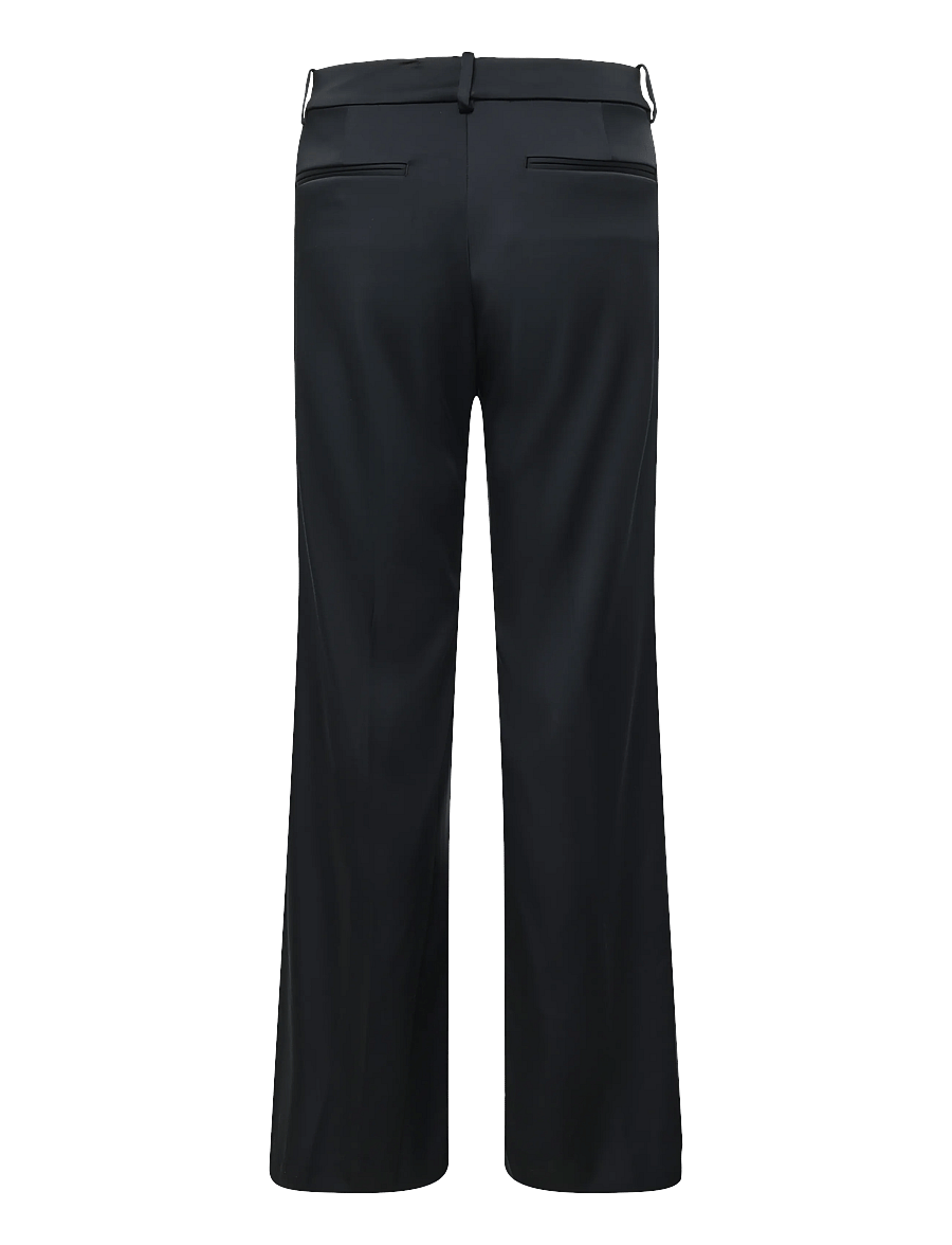 Polo Ralph Lauren - Low-Rise Satin Kick-Flare Pant - utsvängda byxor - polo black - 2