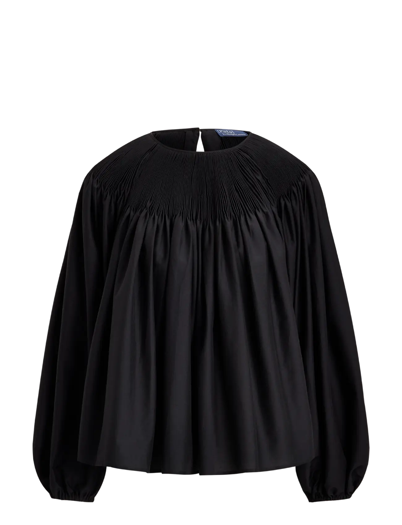 Polo Ralph Lauren - Cotton-Silk Pleated Shirt - black - 2