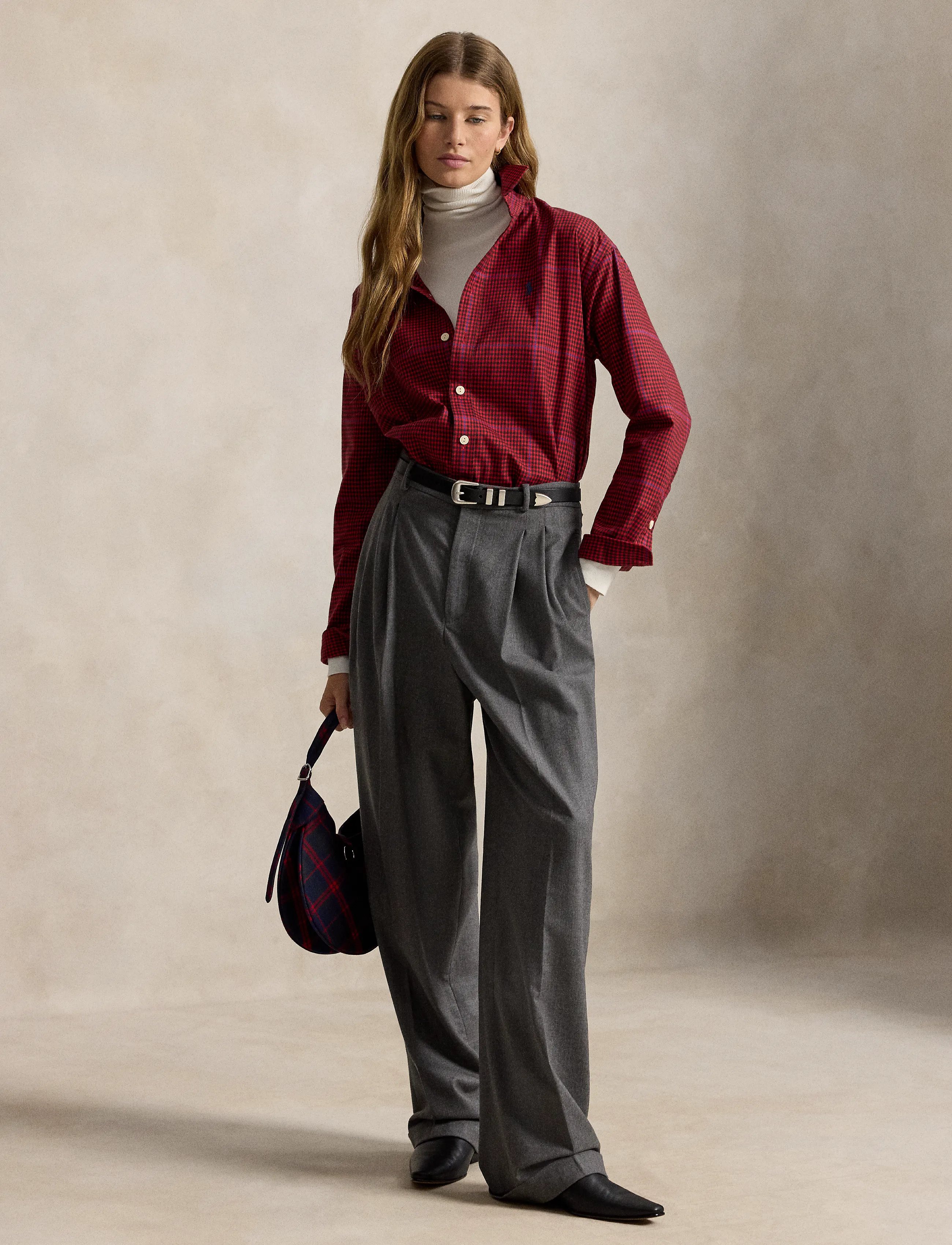 Polo Ralph Lauren - Relaxed Fit Plaid Cotton Twill Shirt - 2075 red-black mu - 4