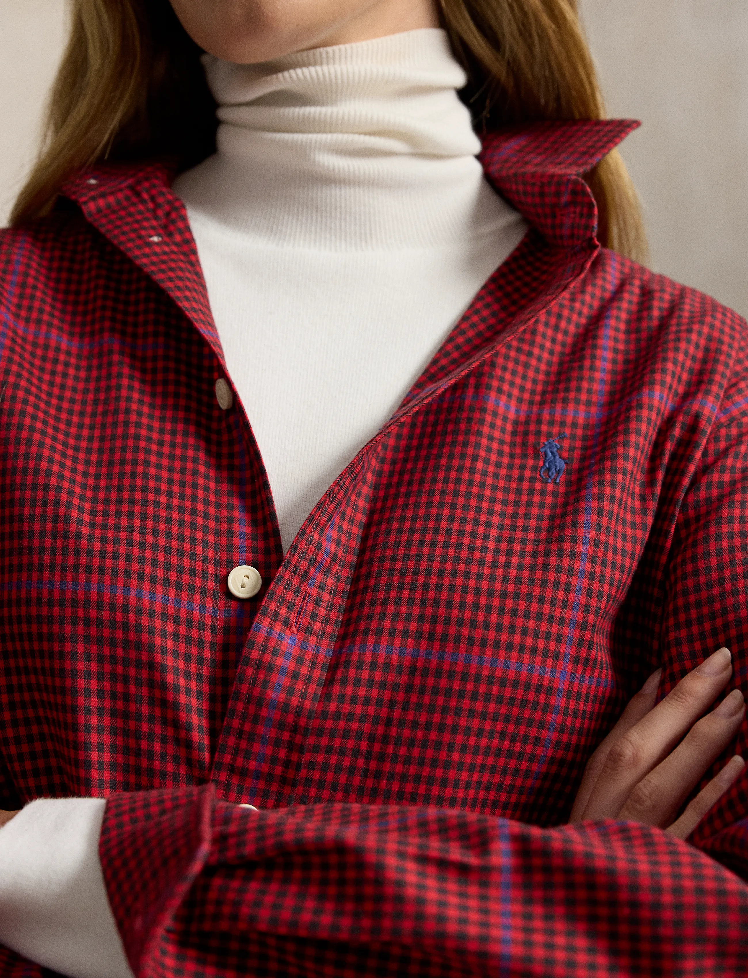 Polo Ralph Lauren - Relaxed Fit Plaid Cotton Twill Shirt - 2075 red-black mu - 5