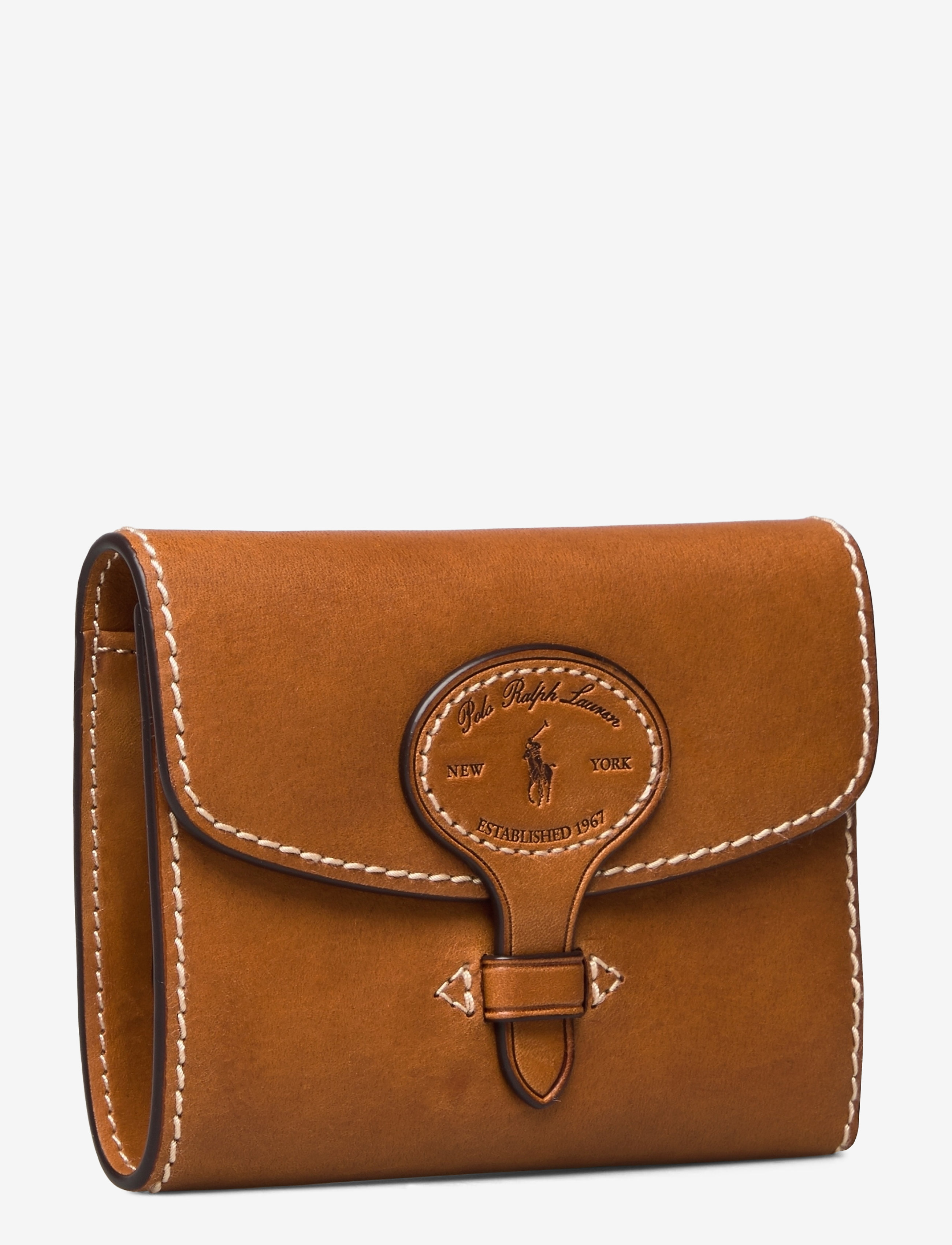 Polo Ralph Lauren - Tartan Wool Compact Wallet - cuoio - 2