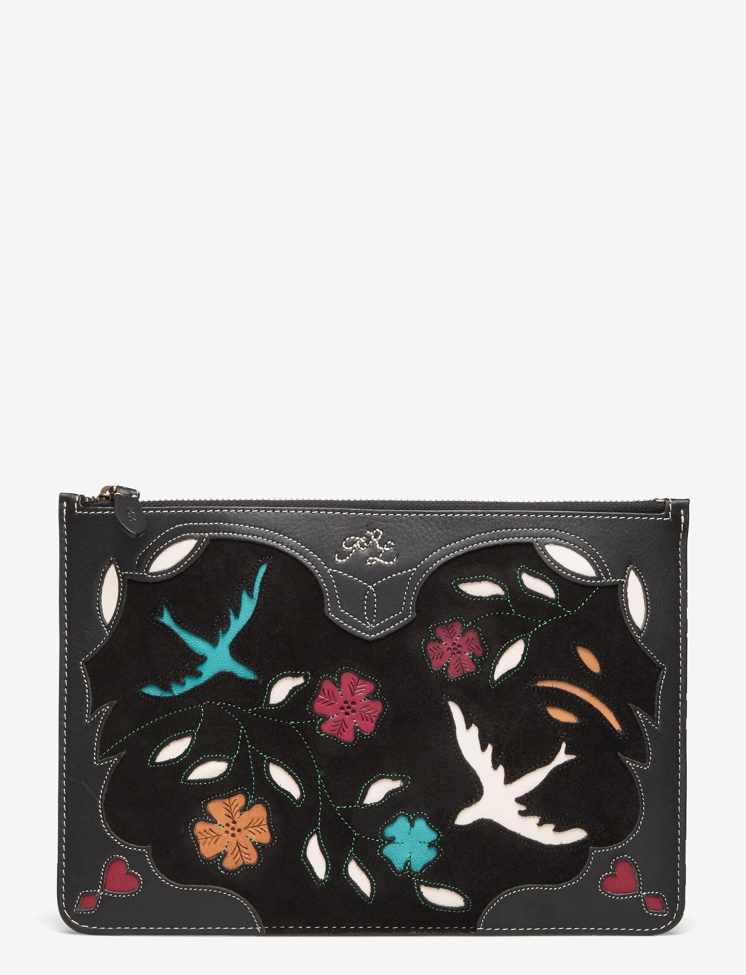 Polo Ralph Lauren - INLAY LEATHER-SMALL POUCH-PCH-SMA - black multi - 0