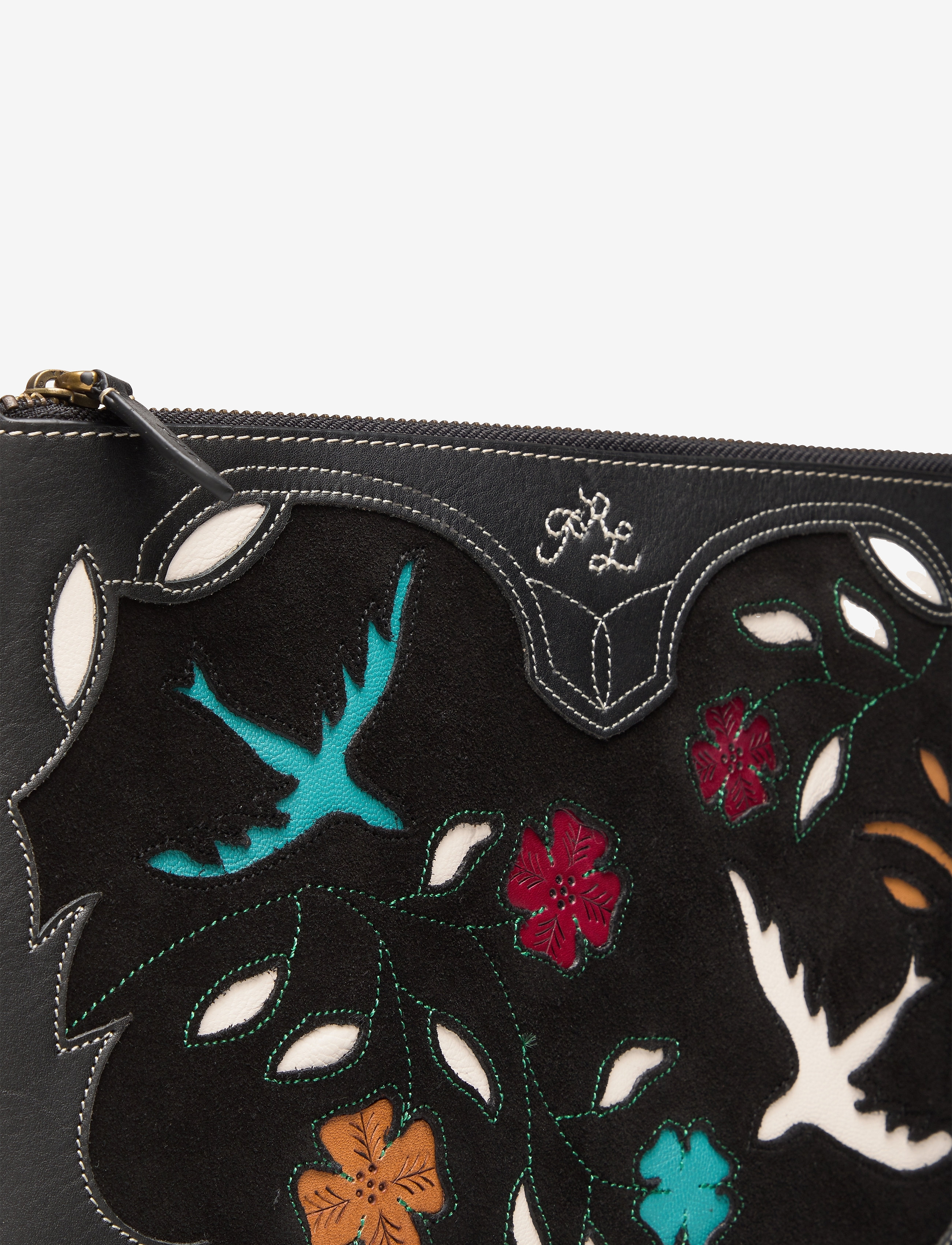 Polo Ralph Lauren - INLAY LEATHER-SMALL POUCH-PCH-SMA - black multi - 3