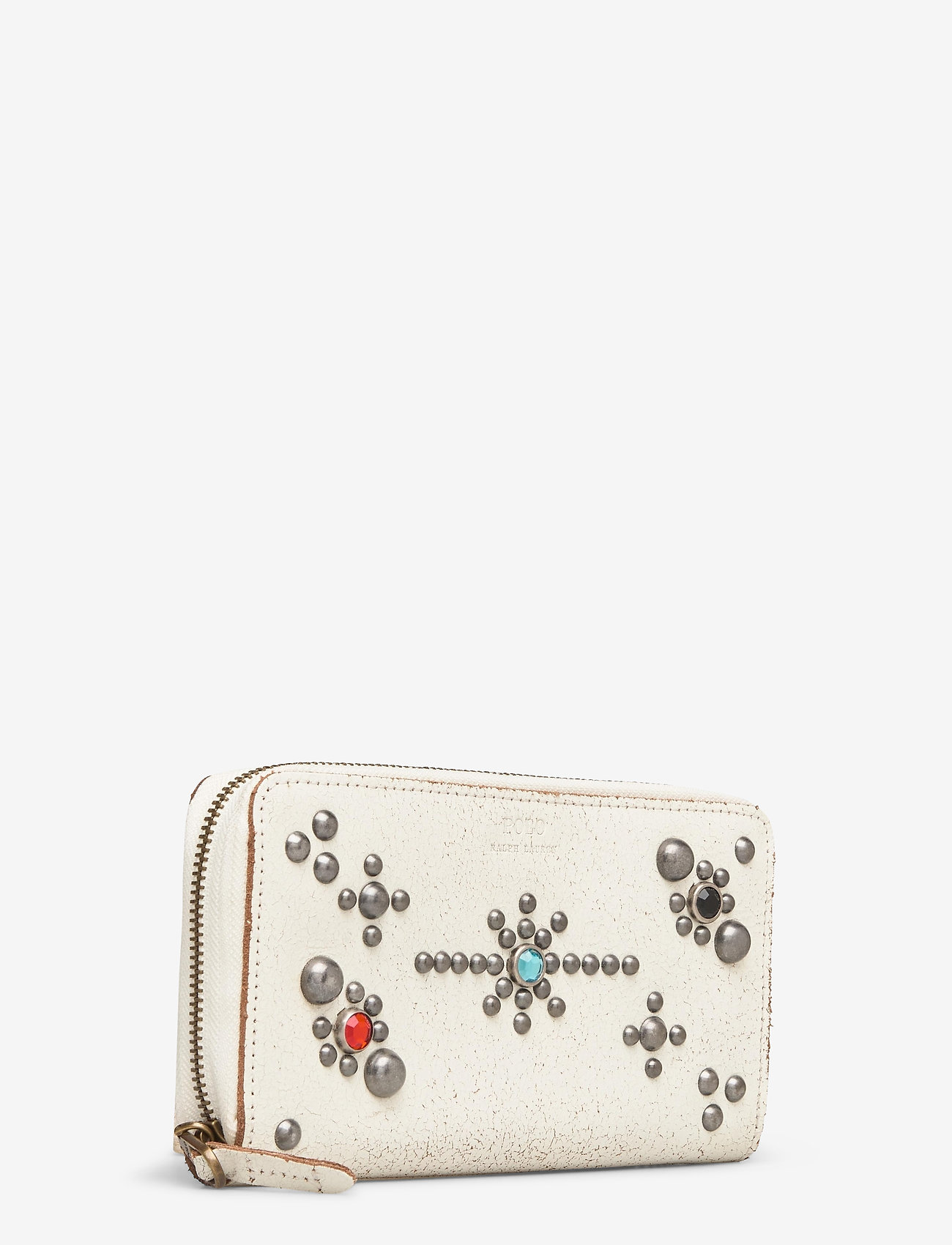 Polo Ralph Lauren - STUDDED DS LTHR-LONG ZIP WLT-WLT-SM - cream - 2
