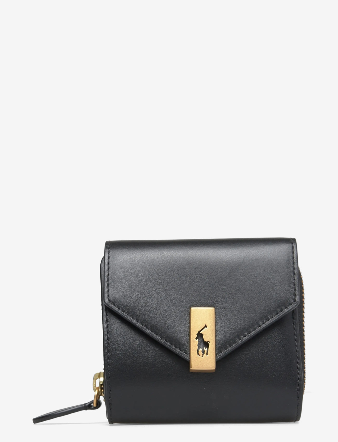 Polo Ralph Lauren - Polo ID Leather Compact Wallet - portemonnaies - black - 0