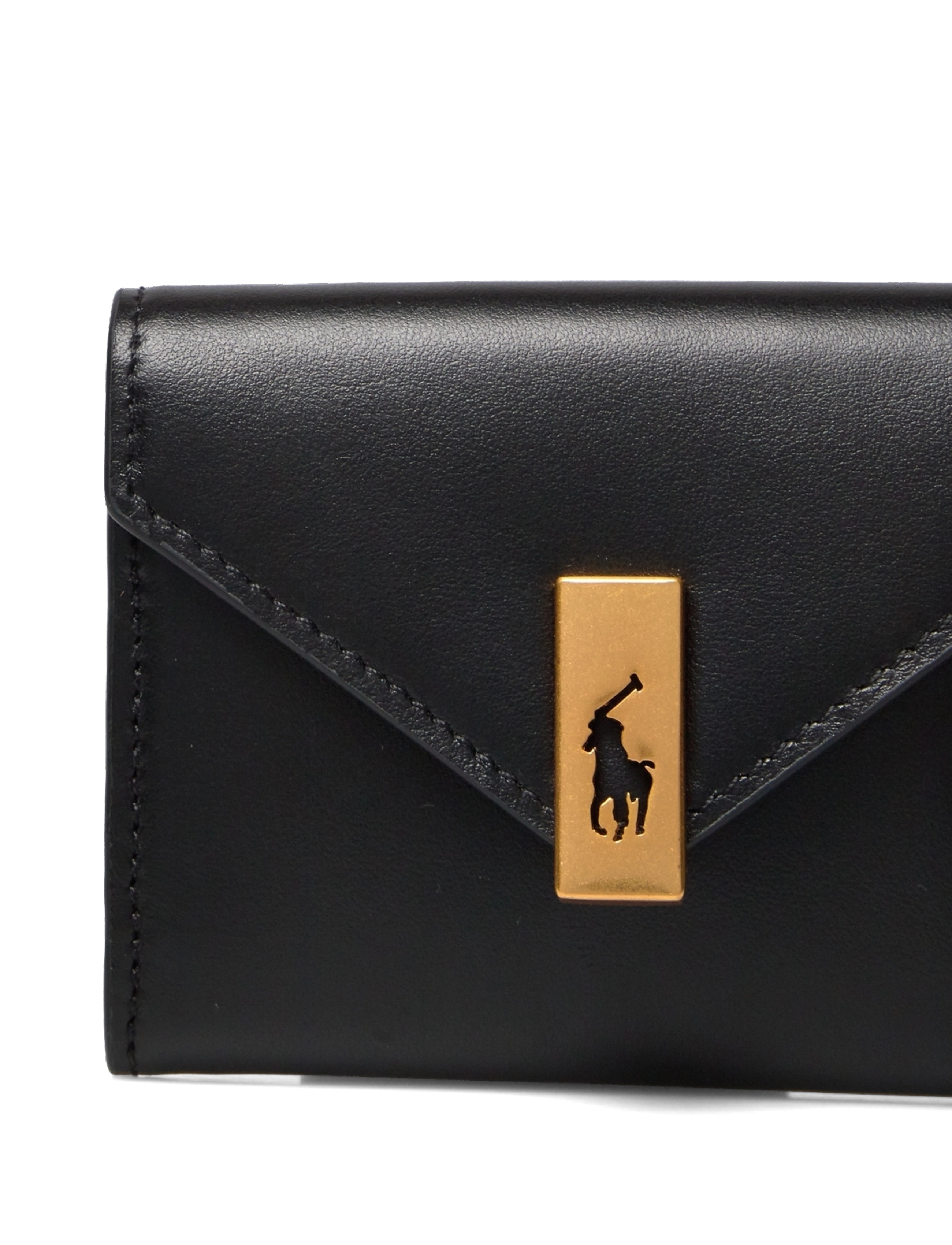 Polo Ralph Lauren - Polo ID Leather Fold-Over Card Case - black - 3