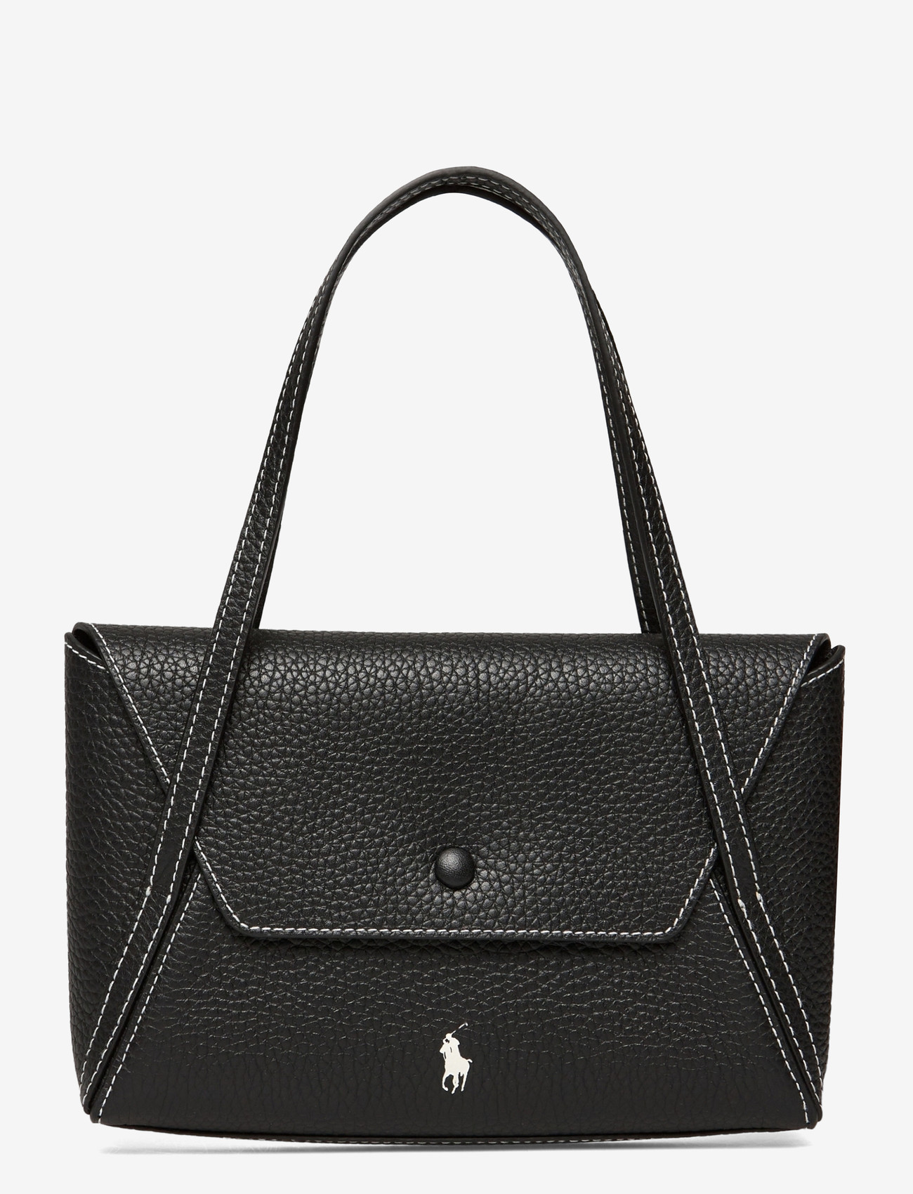 Polo Ralph Lauren - Polo Play Leather Mini Envelope Bag - speciella tillfällen - black - 0