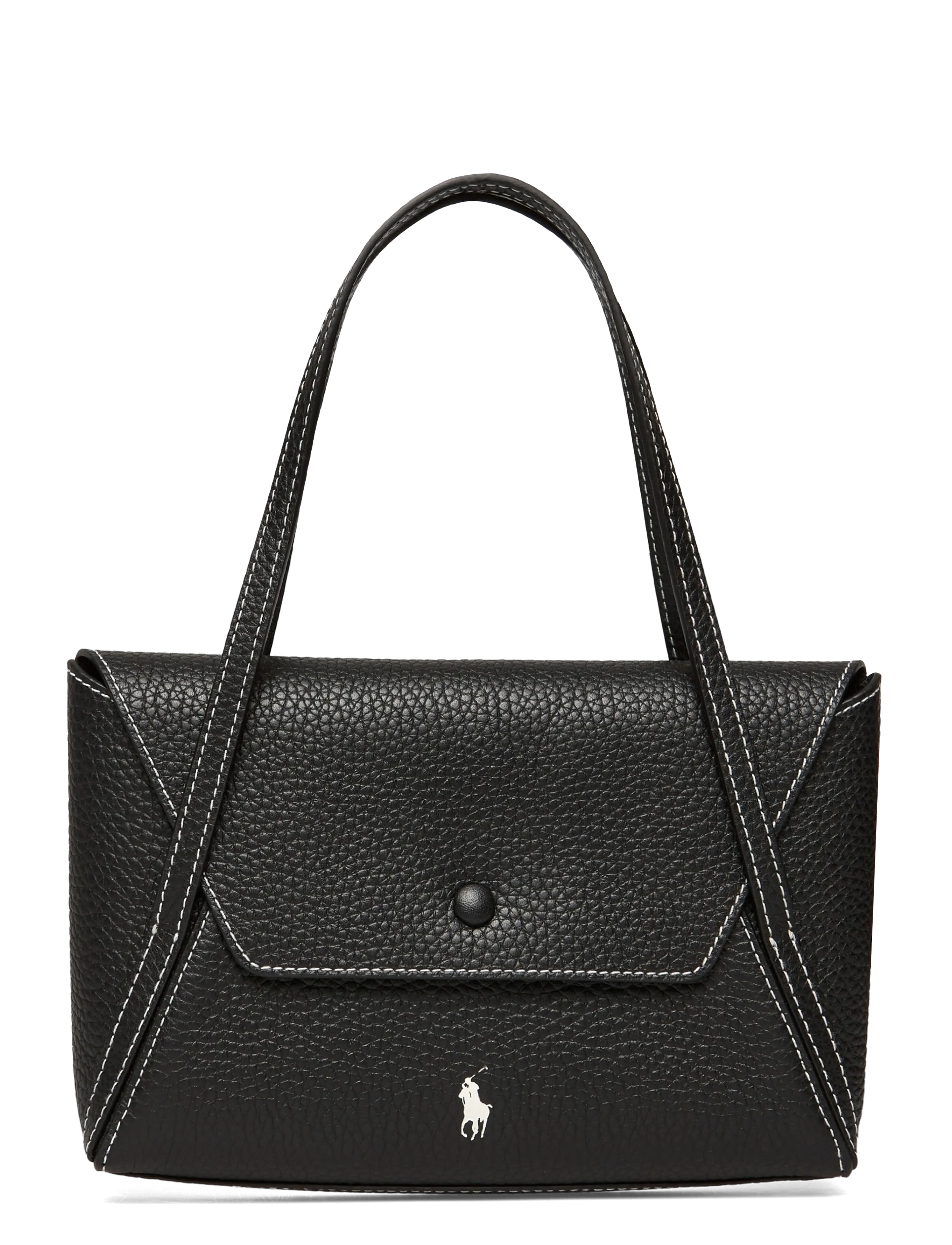 Polo Ralph Lauren Polo Play Leather Mini Envelope Bag - Top handle - BLACK / black