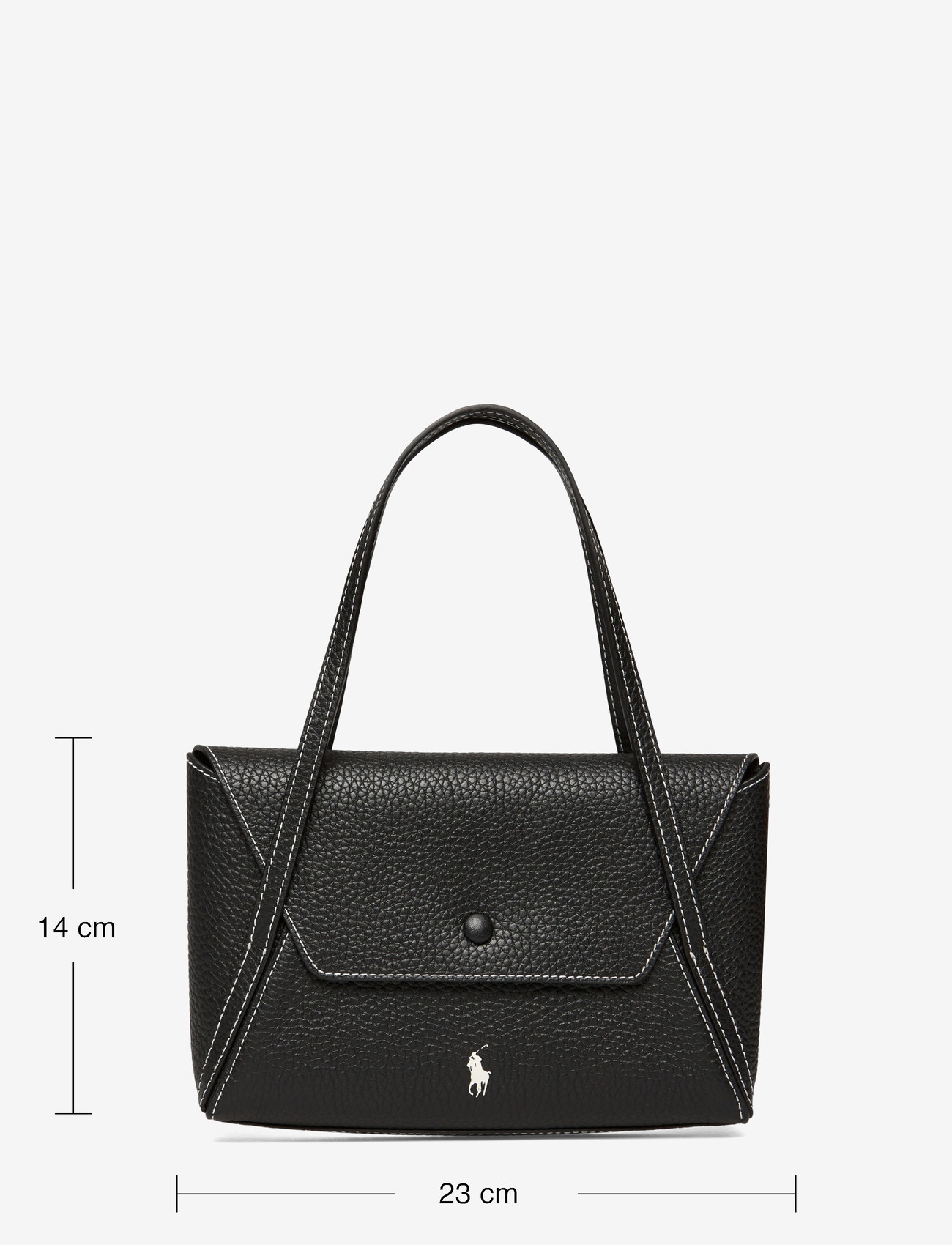 Polo Ralph Lauren - Polo Play Leather Mini Envelope Bag - speciella tillfällen - black - 3