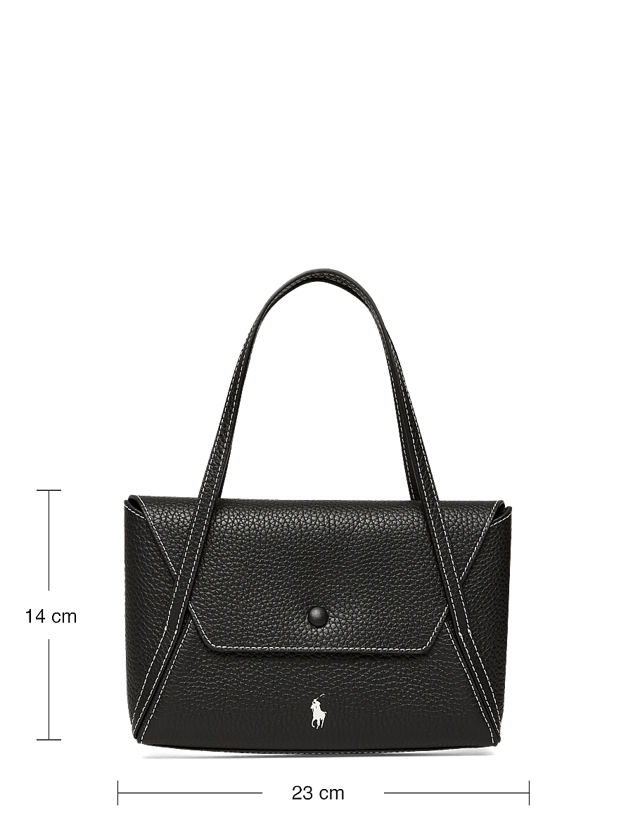 Polo Ralph Lauren - Polo Play Leather Mini Envelope Bag - top handle tasker - black - 3