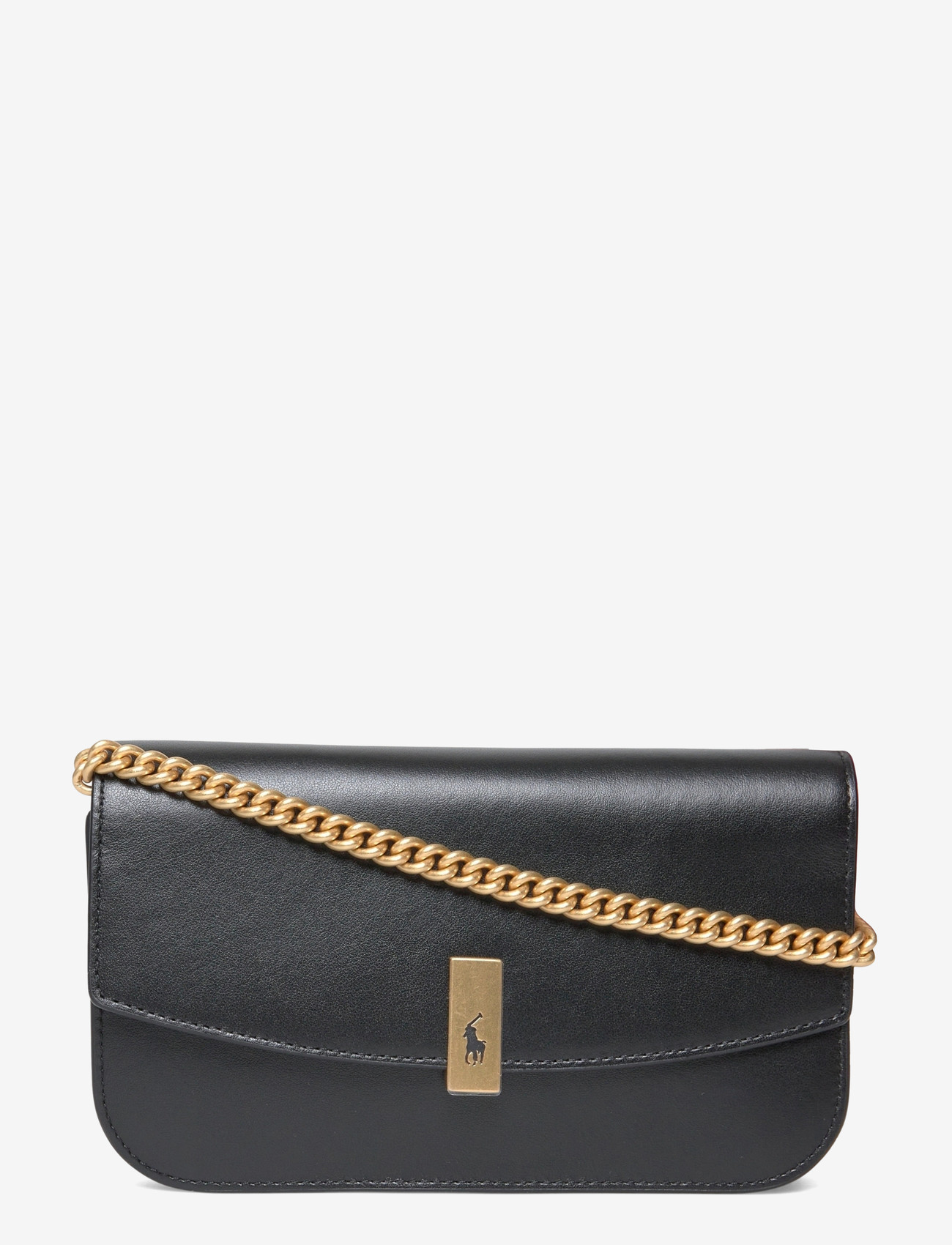 Polo Ralph Lauren - Polo ID Leather Chain Wallet & Bag - crossbody bags - black - 0