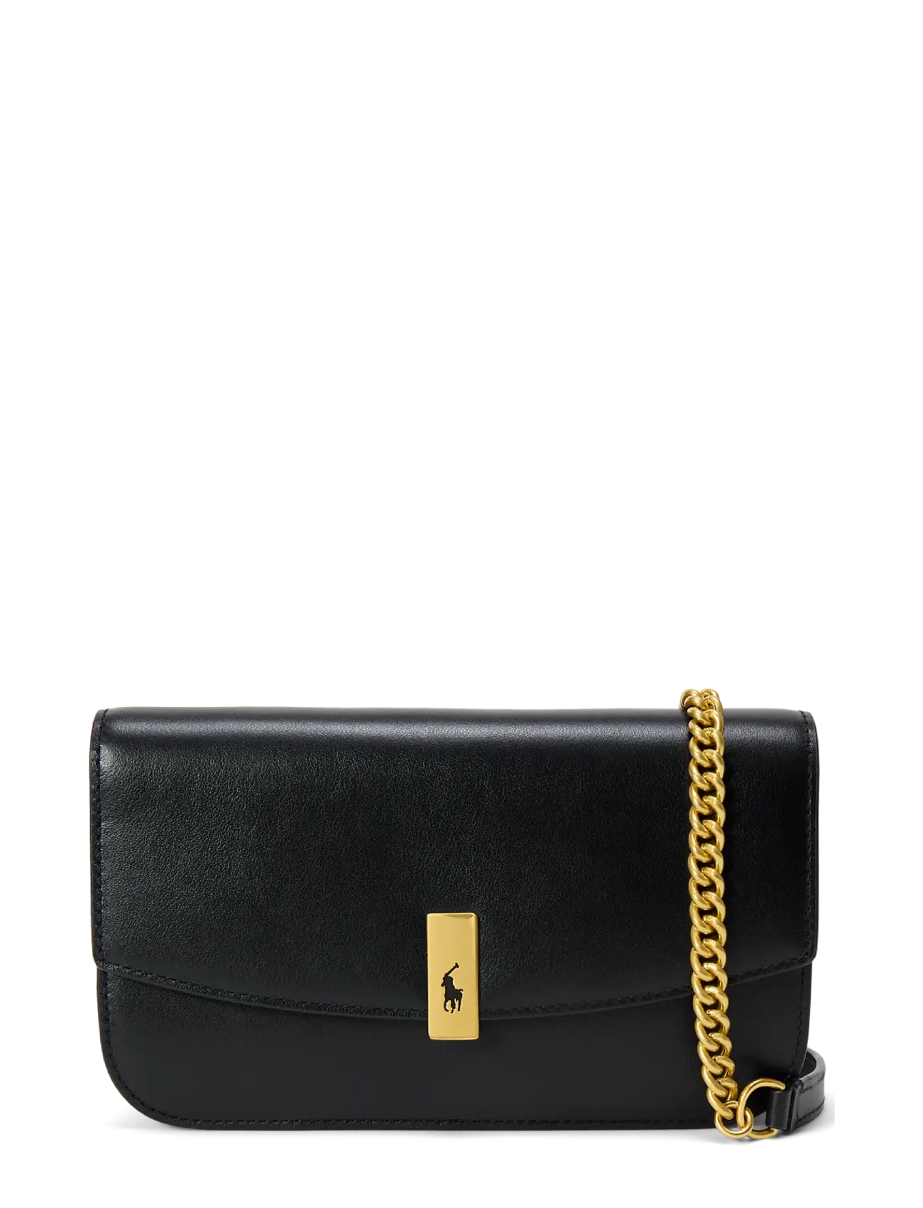 Polo Ralph Lauren Polo ID Leather Chain Wallet & Bag - Polo Ralph Lauren - BLACK / black