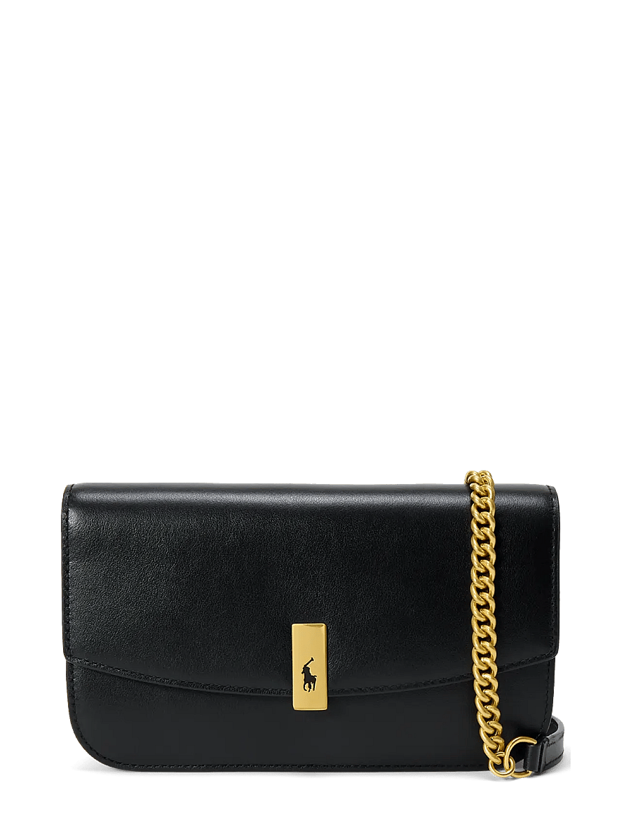 Polo Ralph Lauren - Polo ID Leather Chain Wallet & Bag - umhängetaschen - black - 0