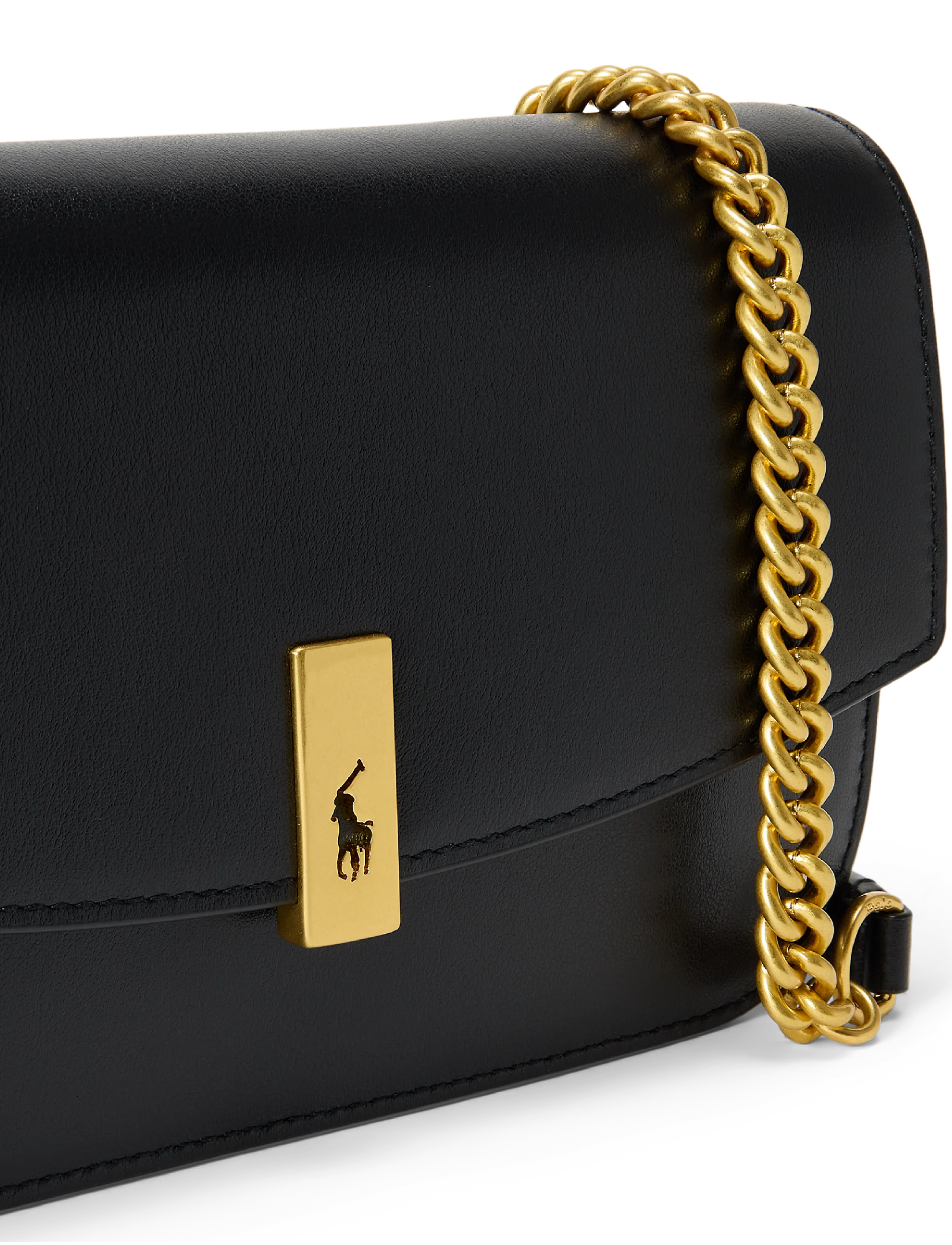 Polo Ralph Lauren - Polo ID Leather Chain Wallet & Bag - umhängetaschen - black - 4