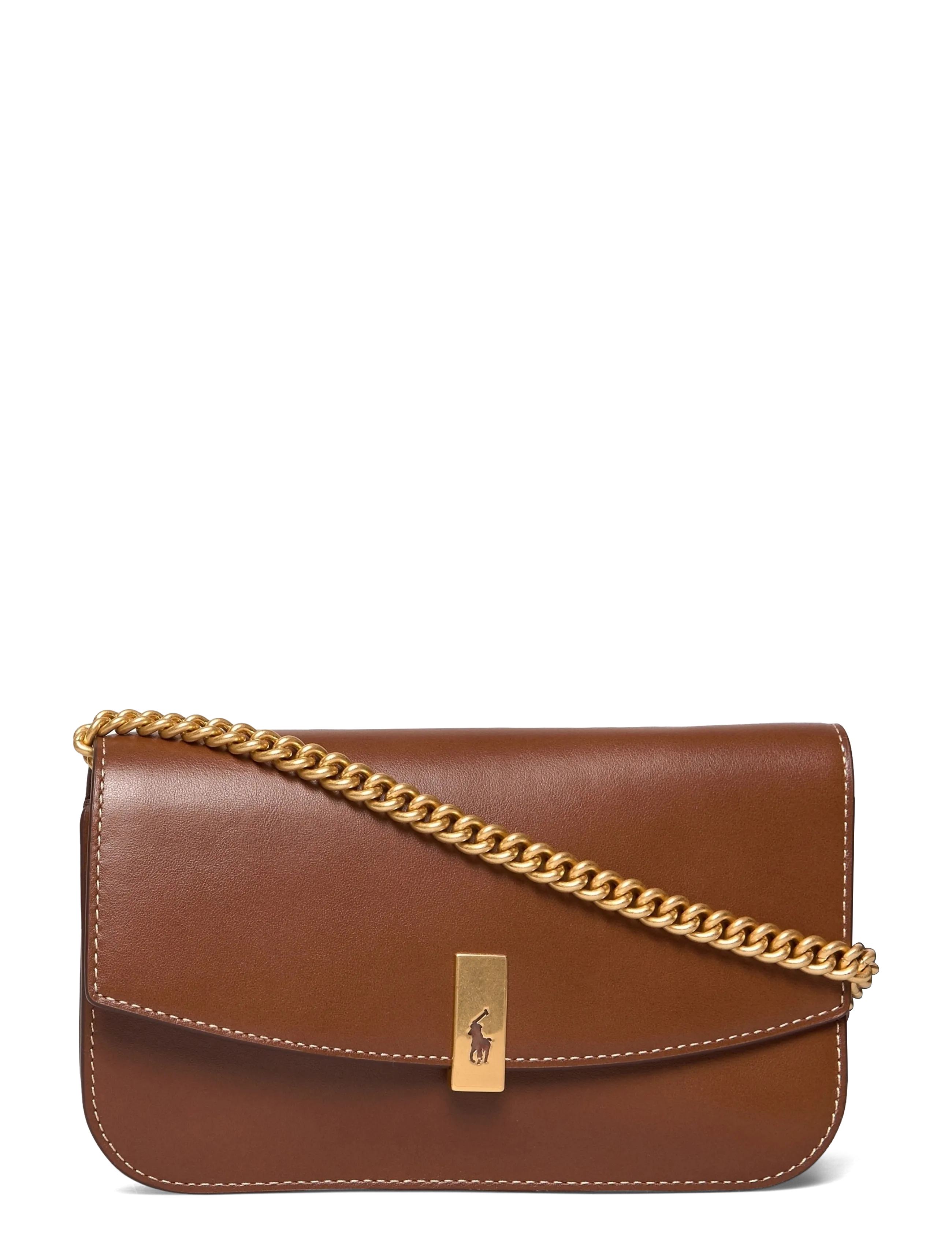 Polo Ralph Lauren Polo ID Leather Chain Wallet & Bag - Väskor - CUOIO / brown