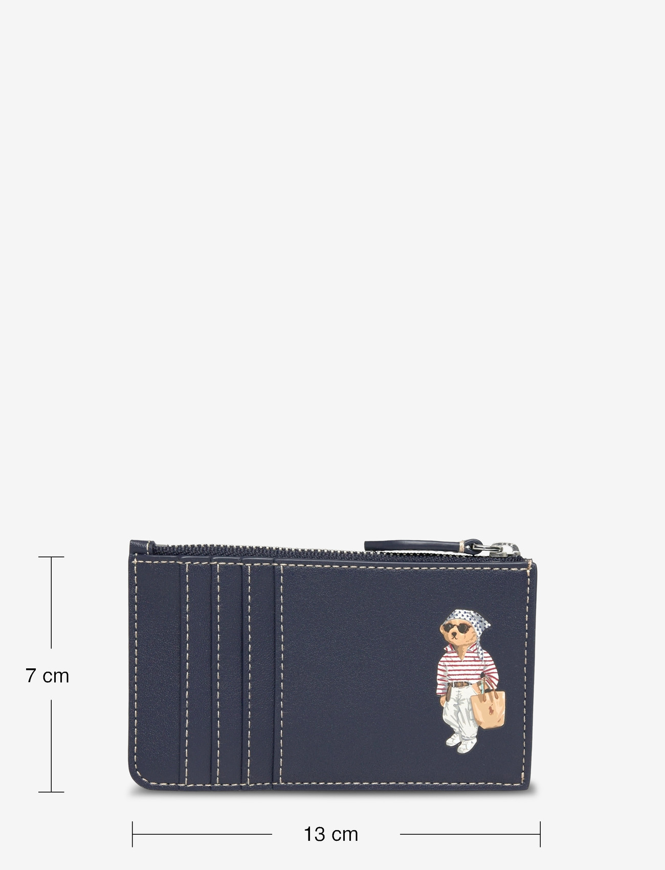 Polo Ralph Lauren - LTHR LS VCNCS BEAR-PPLY ZP C-CCS-SM - plånböcker - newport navy - 3