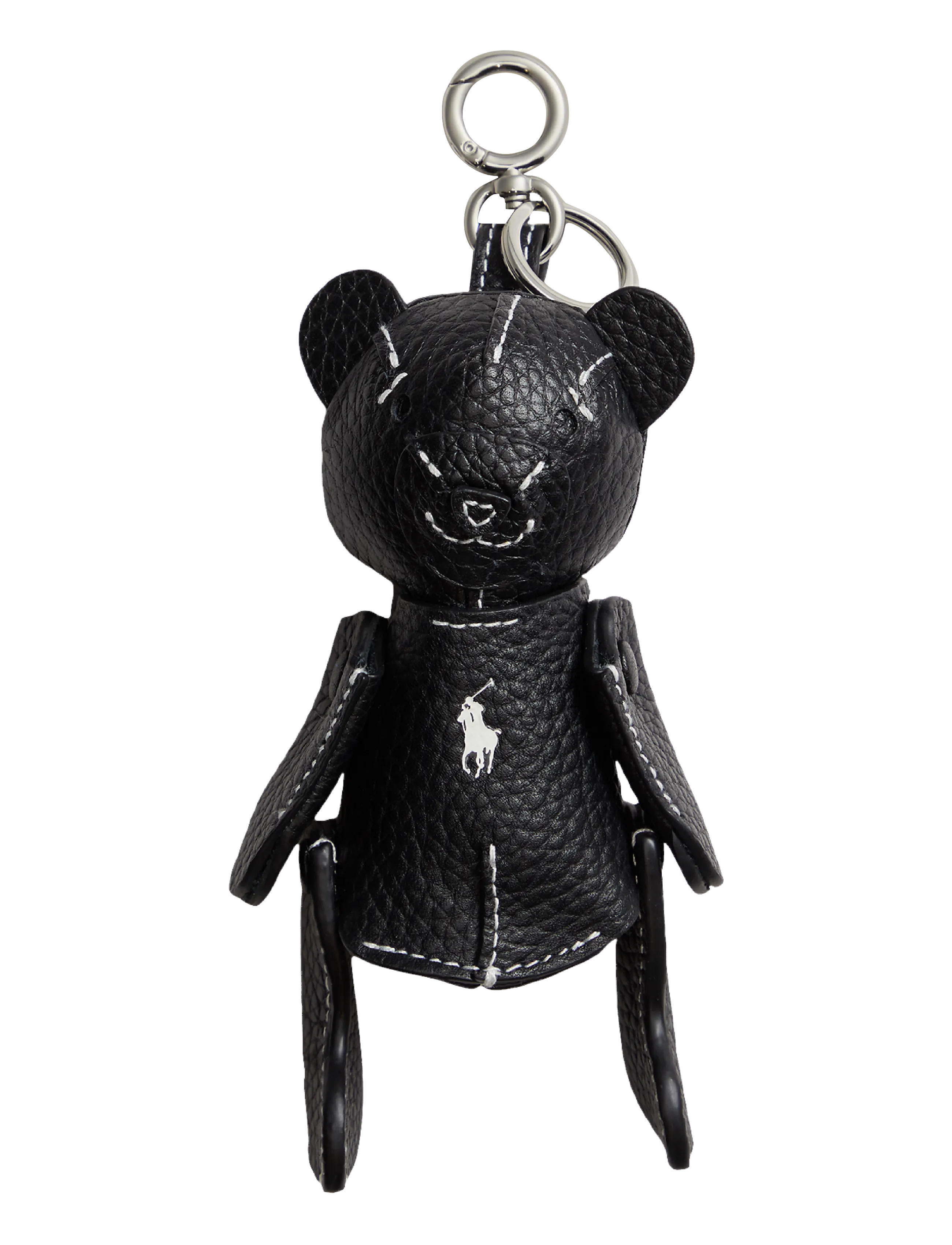 Polo Ralph Lauren Bear Leather Bag Charm, One Size, Designer, Schwarz - Key Rings & Charms, Frauen
