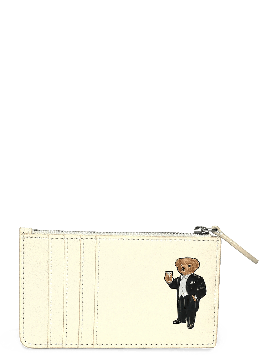 Polo Ralph Lauren - Polo Bear Leather Zip Card Case - kaardihoidjad - ivory - 1