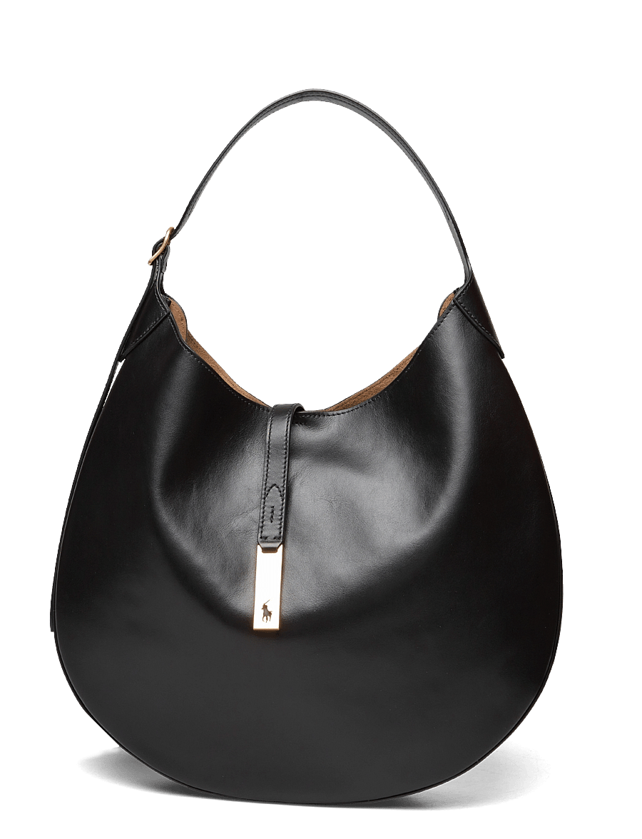 Polo Ralph Lauren - Polo ID Calfskin Large Shoulder Bag - sacs a main - black - 0