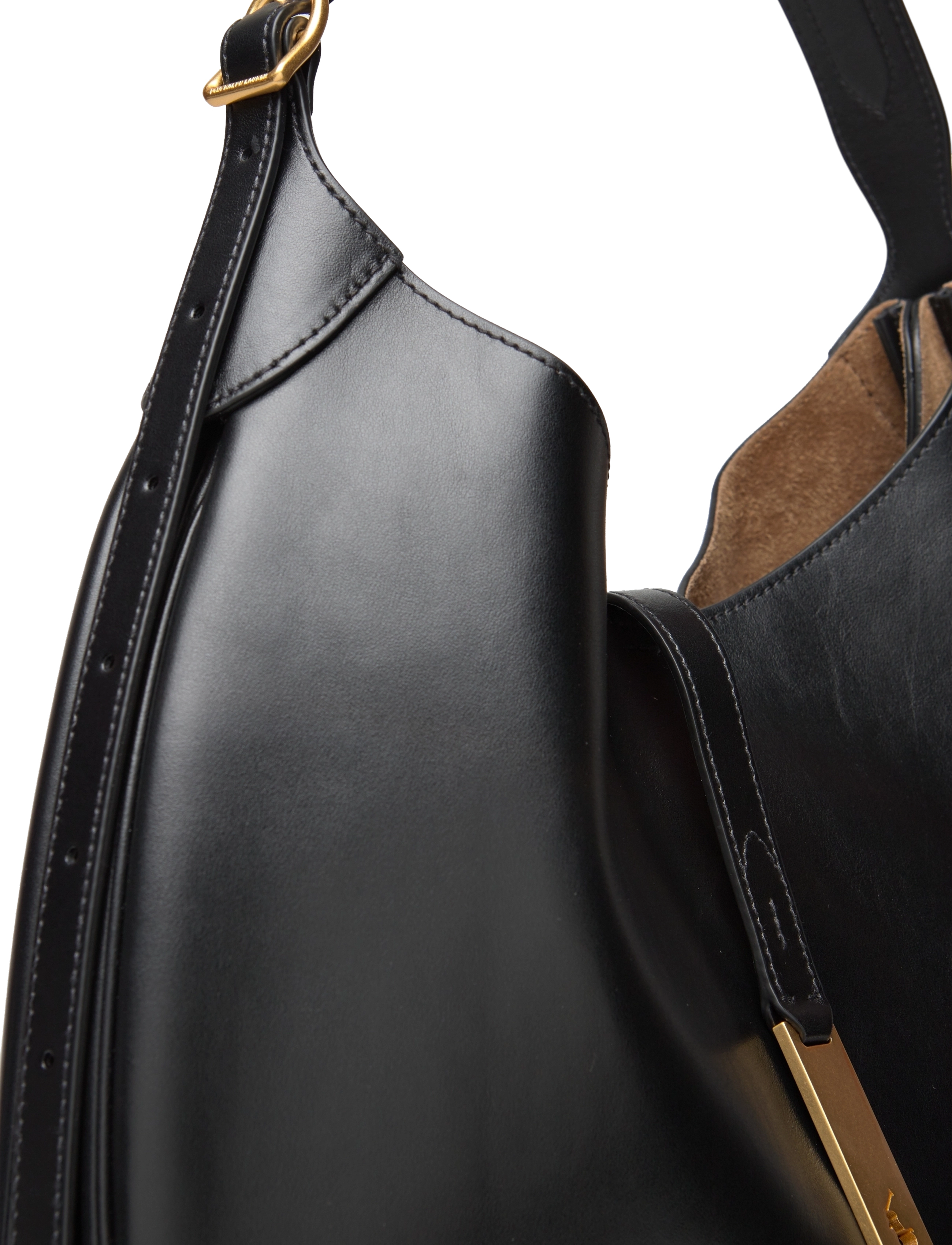 Polo Ralph Lauren - Polo ID Calfskin Large Shoulder Bag - sacs a main - black - 3