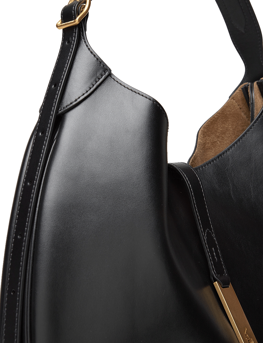 Polo Ralph Lauren - Polo ID Calfskin Large Shoulder Bag - sacs a main - black - 3