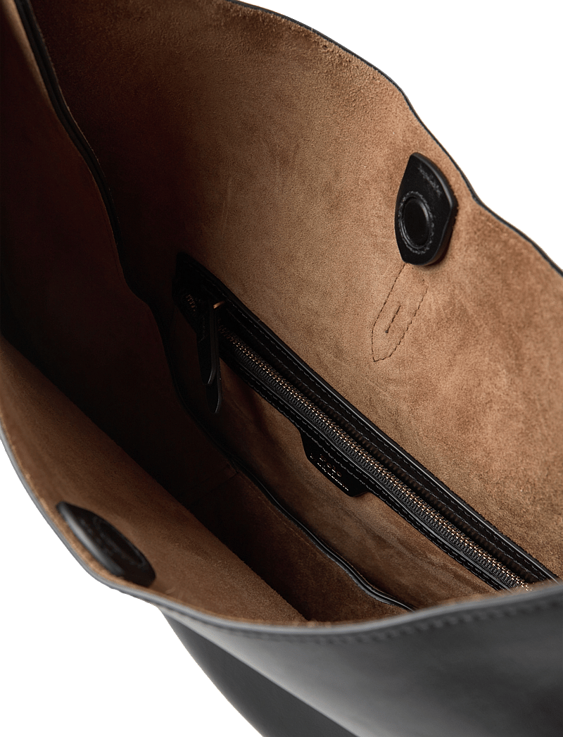 Polo Ralph Lauren - Polo ID Calfskin Large Shoulder Bag - speciella tillfällen - black - 4