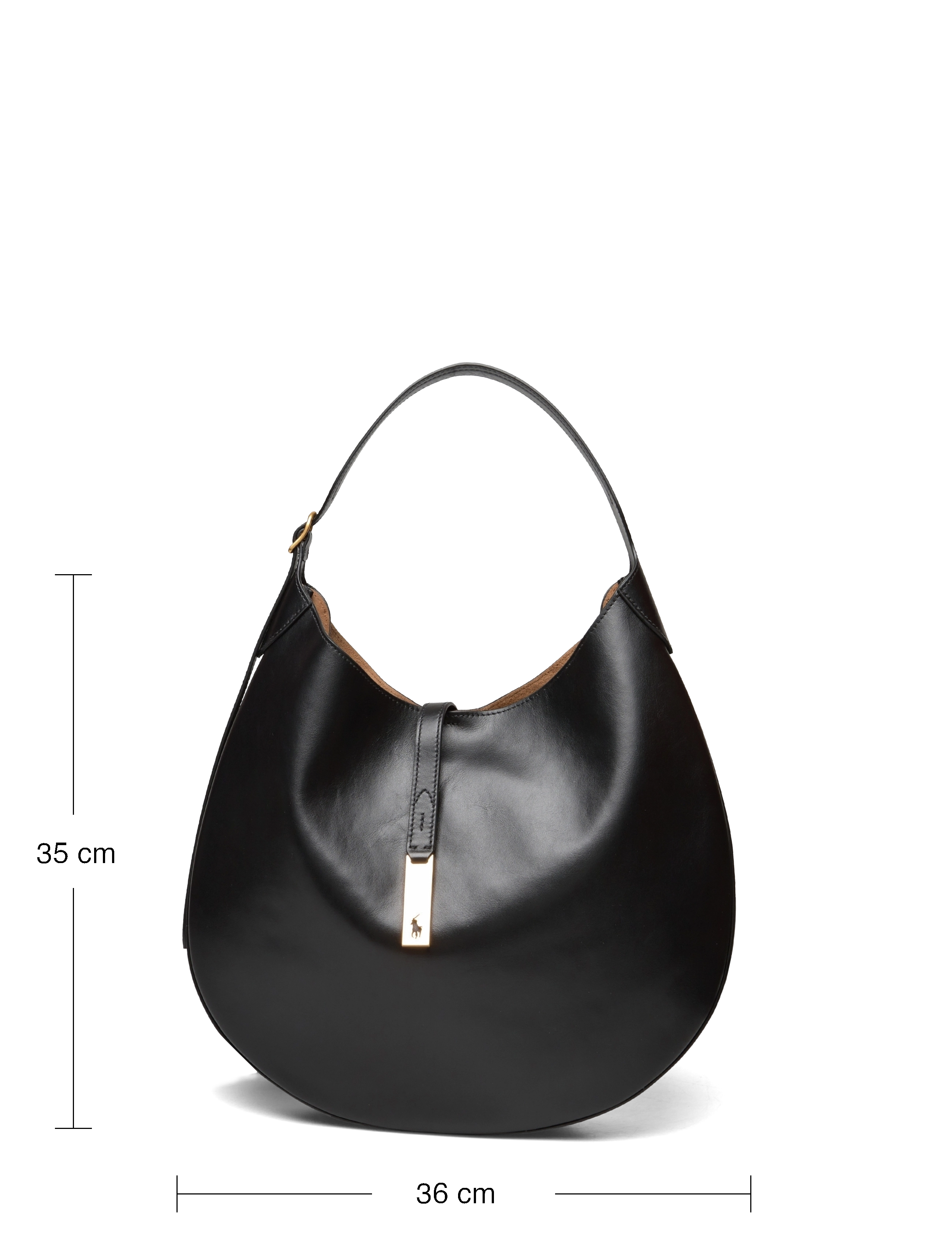 Polo Ralph Lauren - Polo ID Calfskin Large Shoulder Bag - special occasions - black - 5