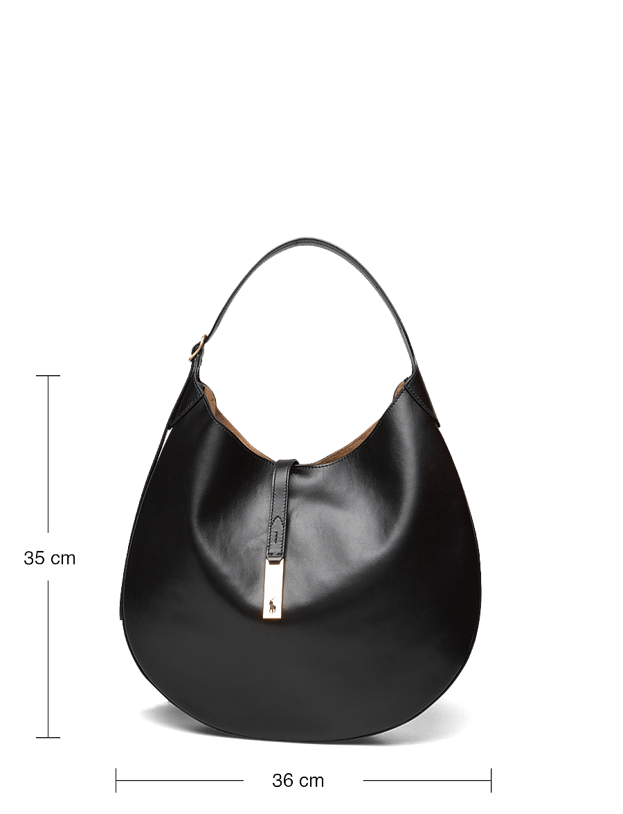 Polo Ralph Lauren - Polo ID Calfskin Large Shoulder Bag - special occasions - black - 5