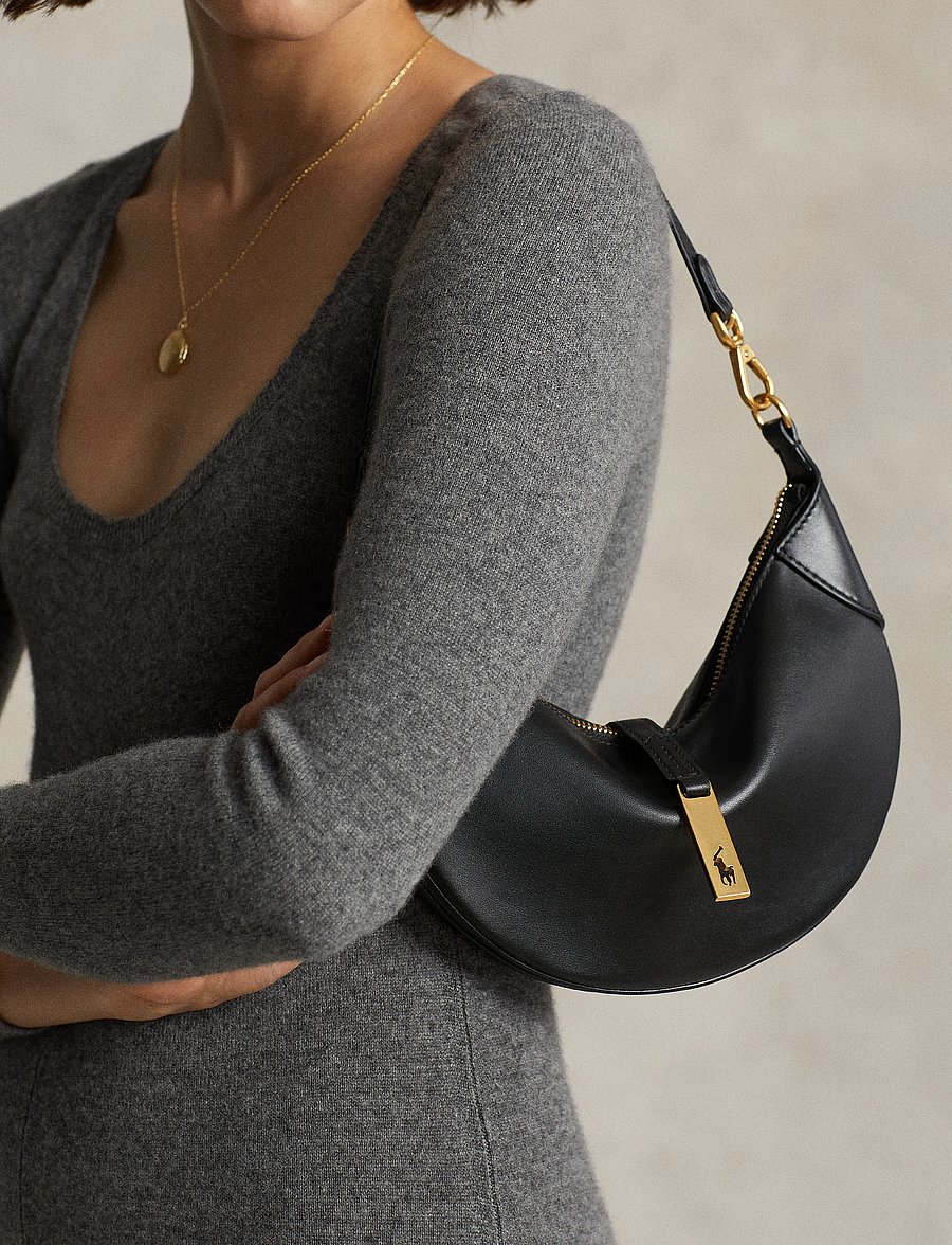 Polo Ralph Lauren - Polo ID Calfskin Mini Shoulder Bag - hverdags stil - black - 5