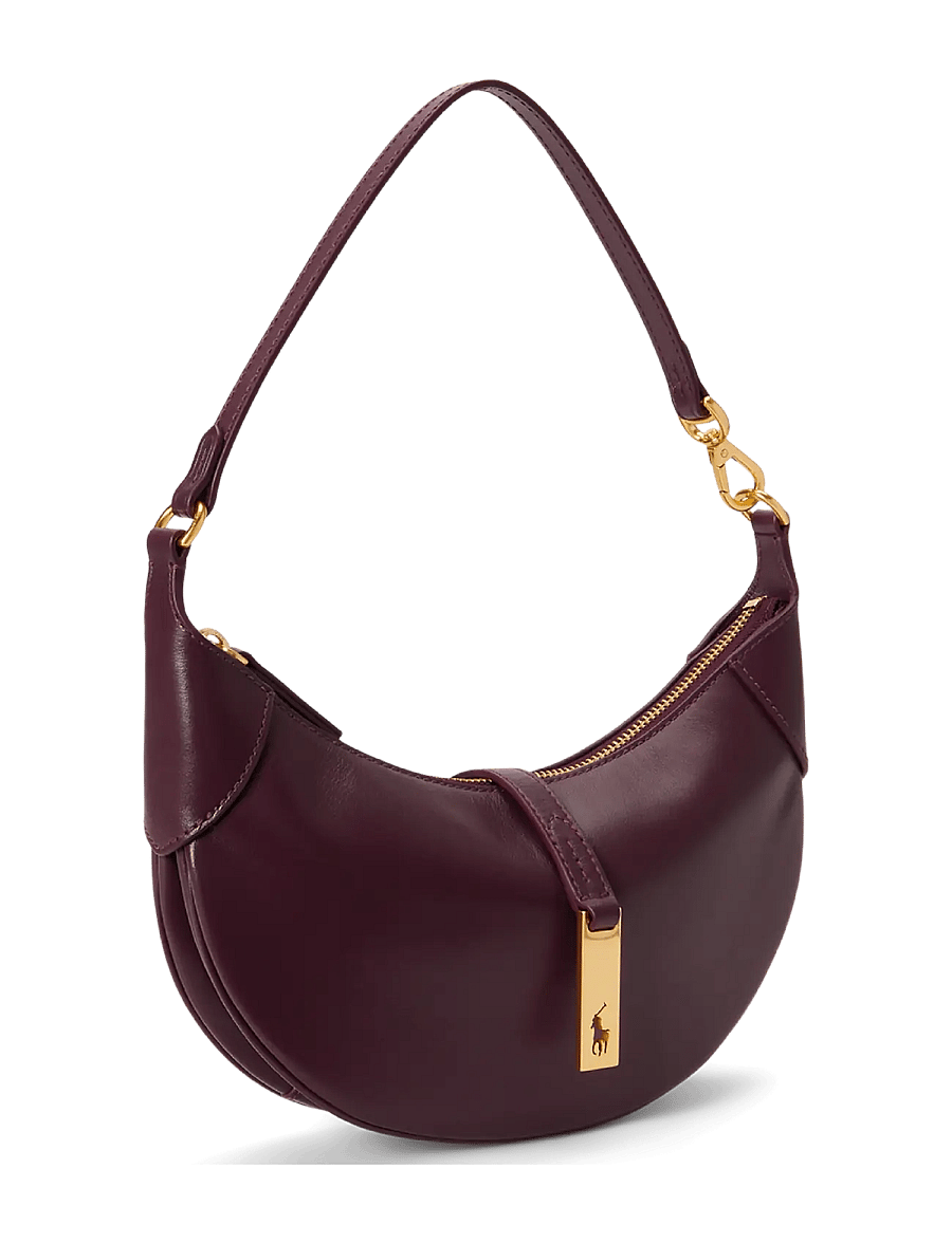 Polo Ralph Lauren - Polo ID Calfskin Mini Shoulder Bag - hverdags stil - midnight merlot - 2