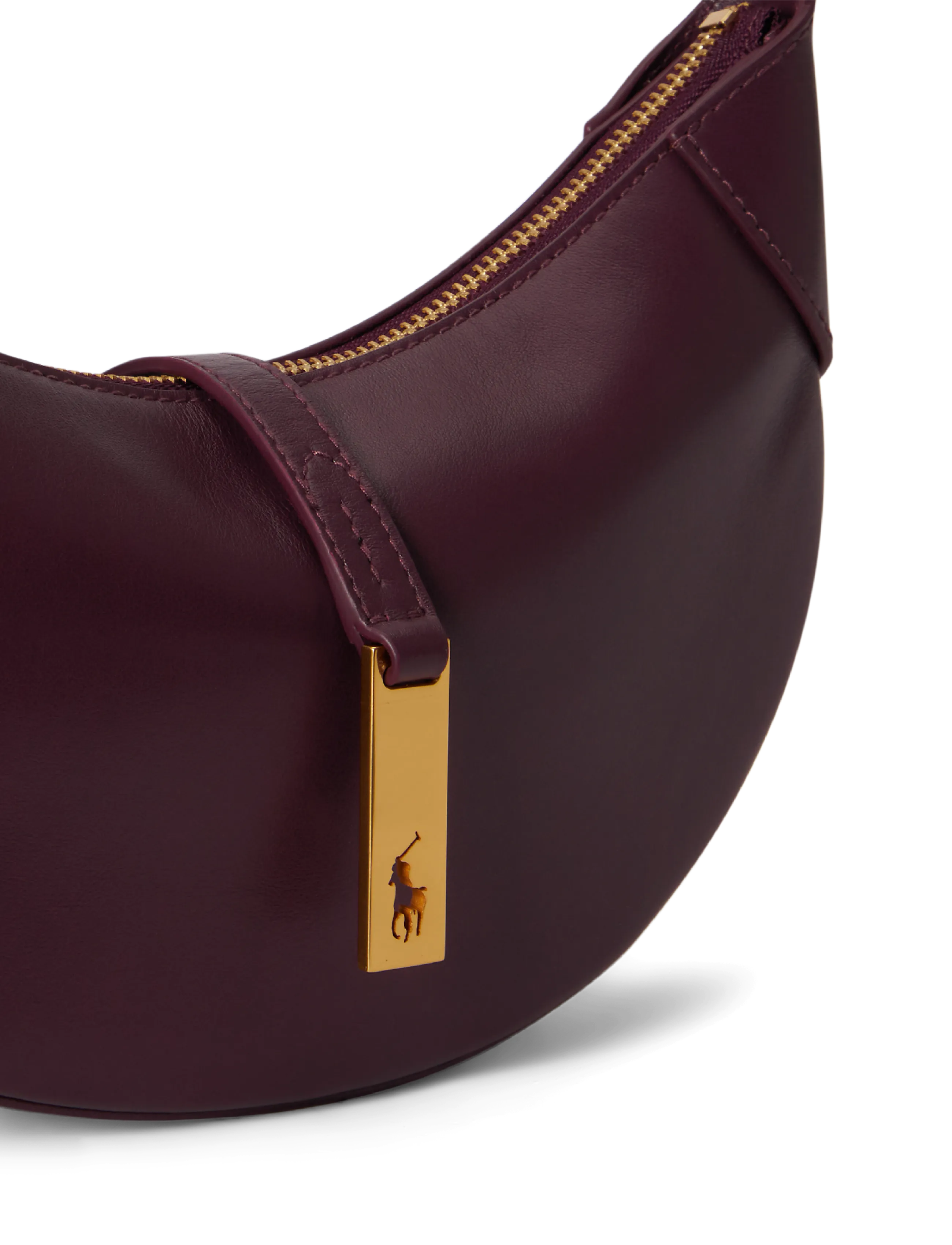 Polo Ralph Lauren - Polo ID Calfskin Mini Shoulder Bag - hverdags stil - midnight merlot - 3