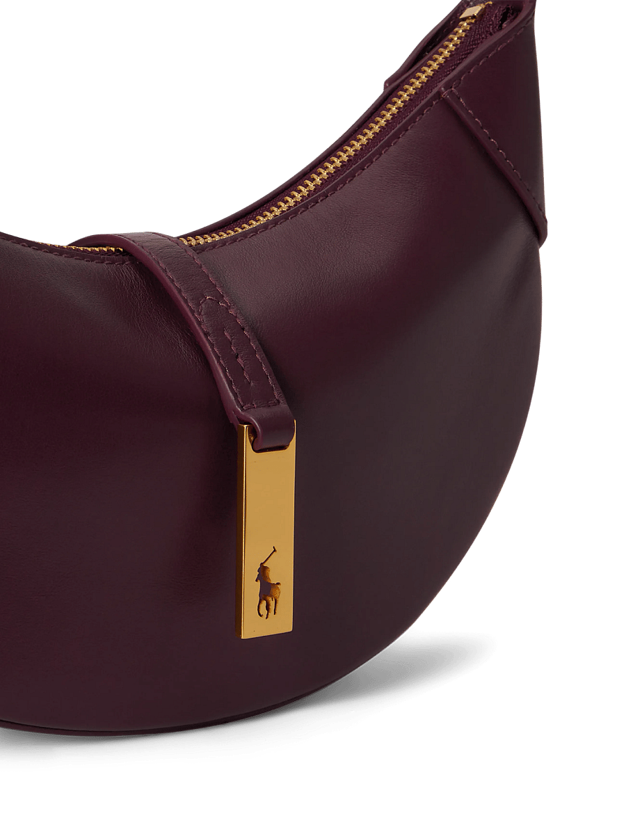 Polo Ralph Lauren - Polo ID Calfskin Mini Shoulder Bag - hverdags stil - midnight merlot - 3