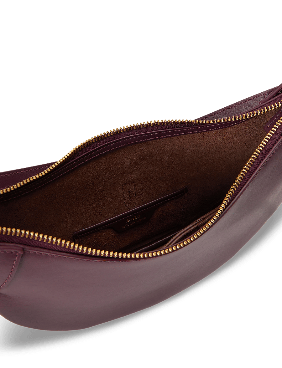 Polo Ralph Lauren - Polo ID Calfskin Mini Shoulder Bag - hverdags stil - midnight merlot - 4