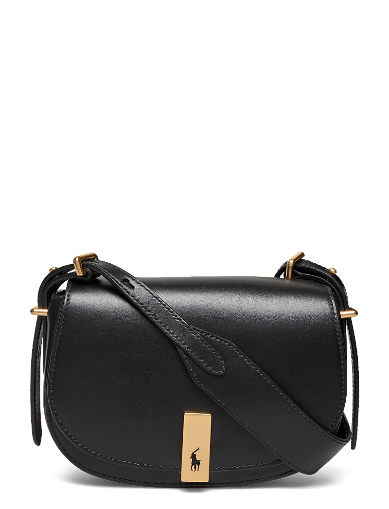 Polo Ralph Lauren - Polo ID Calfskin Mini Saddle Bag - crossbody bags - black - 0
