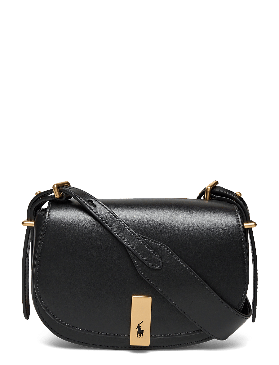 Polo Ralph Lauren - Polo ID Calfskin Mini Saddle Bag - crossbody bags - black - 0