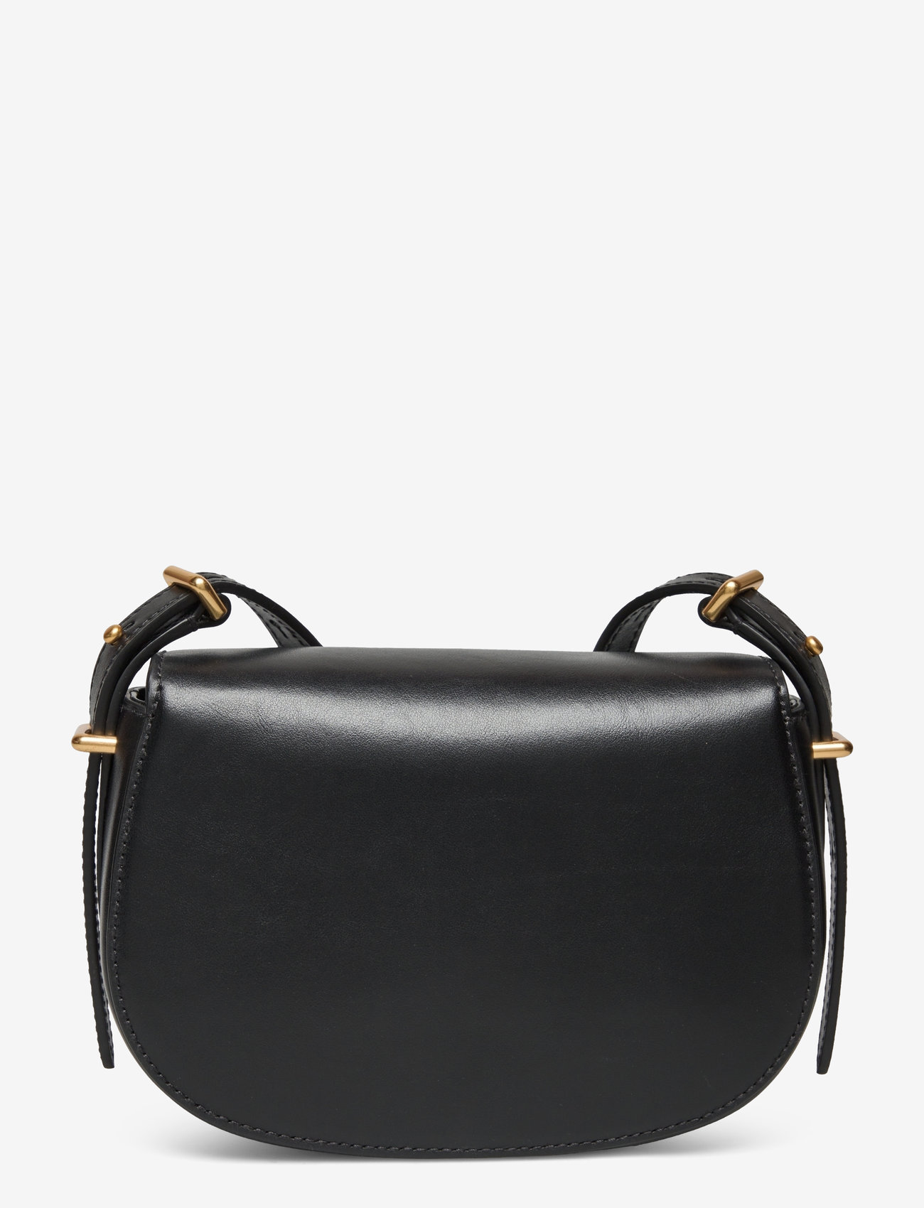 Polo Ralph Lauren - Polo ID Calfskin Mini Saddle Bag - crossbody bags - black - 1