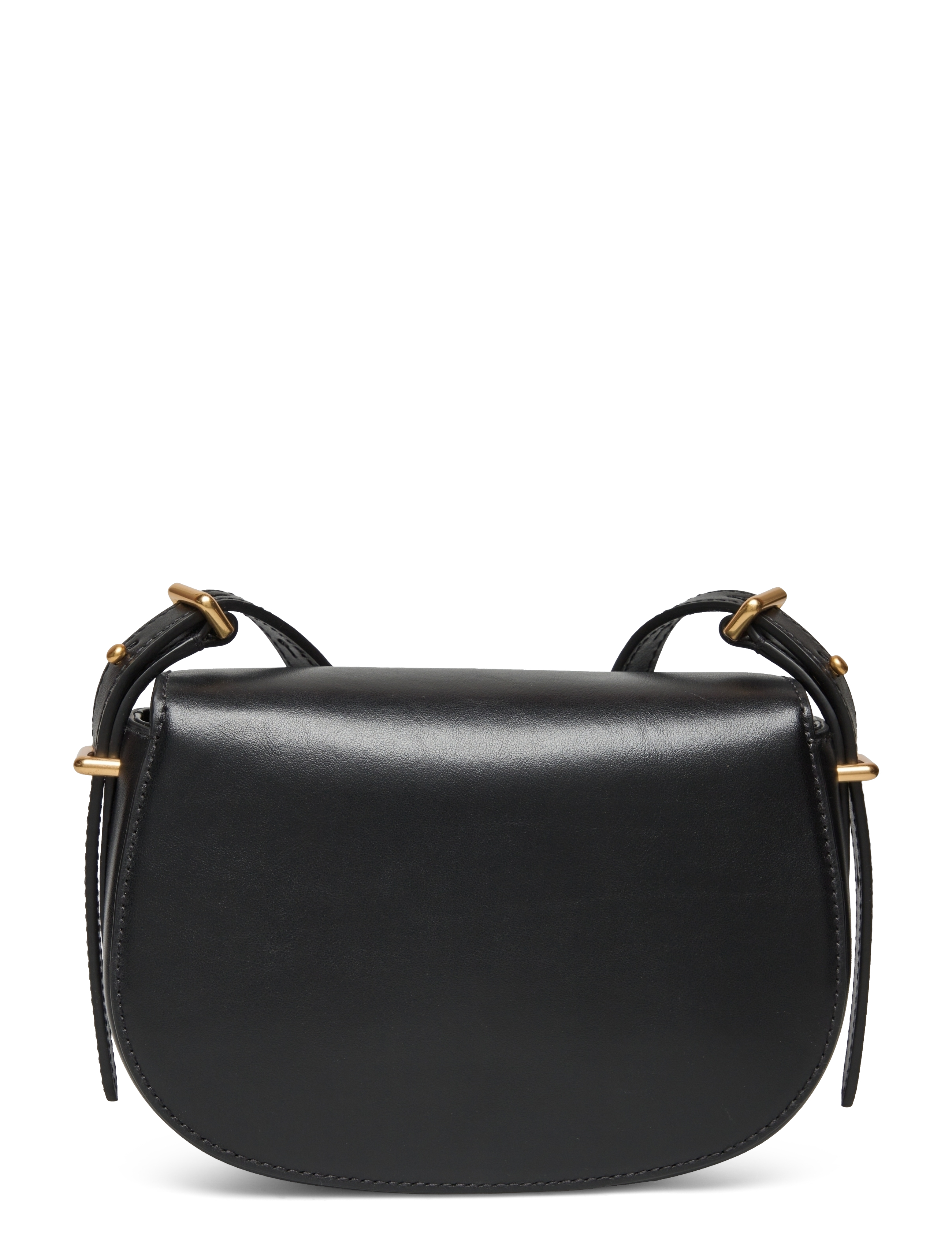 Polo Ralph Lauren - Polo ID Calfskin Mini Saddle Bag - crossbody bags - black - 1