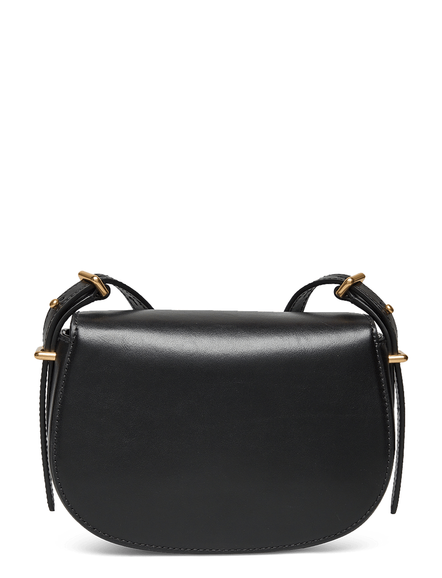 Polo Ralph Lauren - Polo ID Calfskin Mini Saddle Bag - crossbody bags - black - 1
