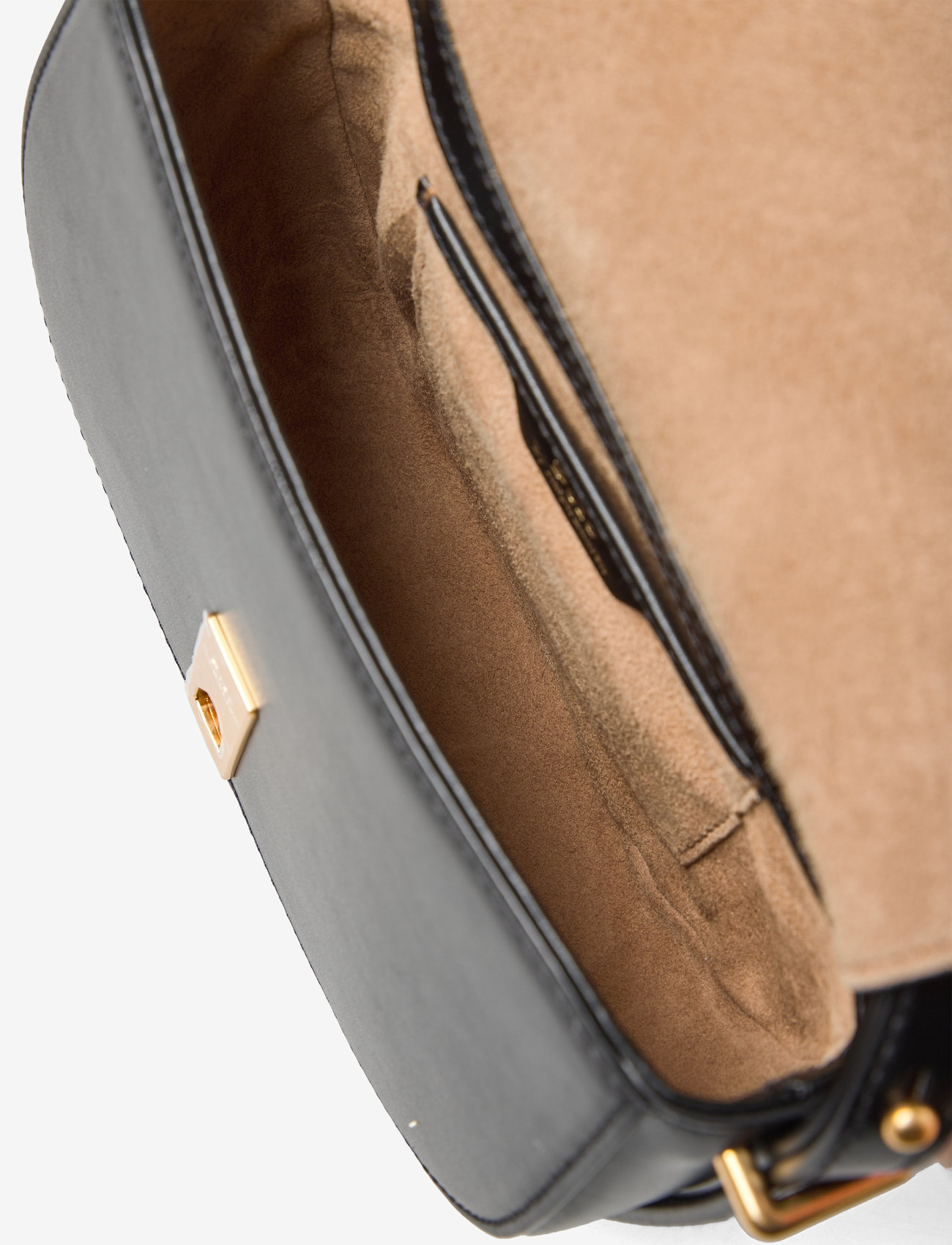 Polo Ralph Lauren - Polo ID Calfskin Mini Saddle Bag - crossbody bags - black - 4