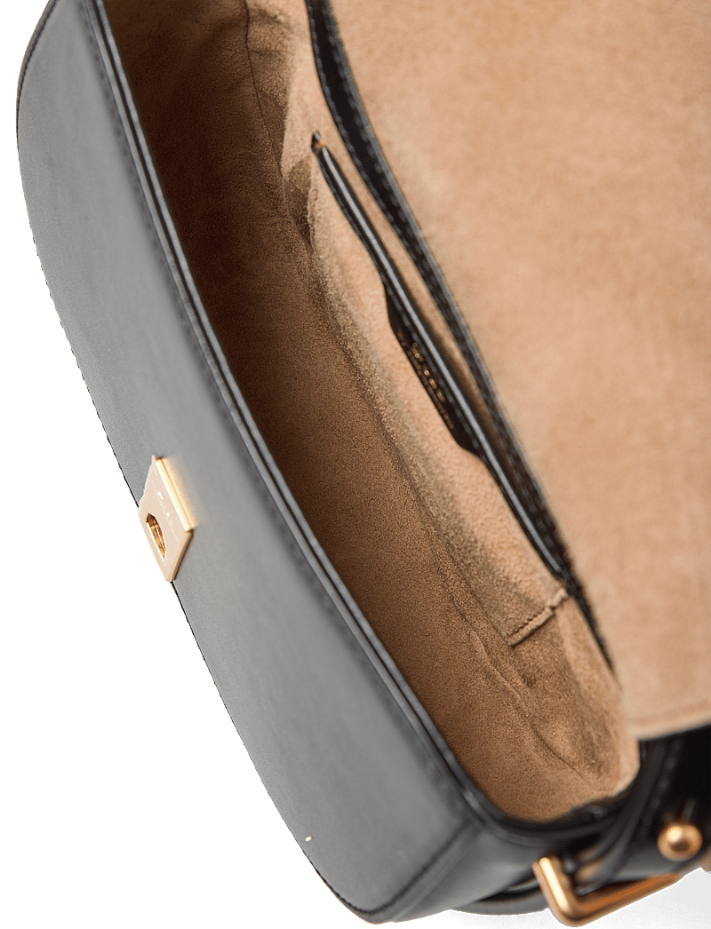 Polo Ralph Lauren - Polo ID Calfskin Mini Saddle Bag - crossbody bags - black - 4